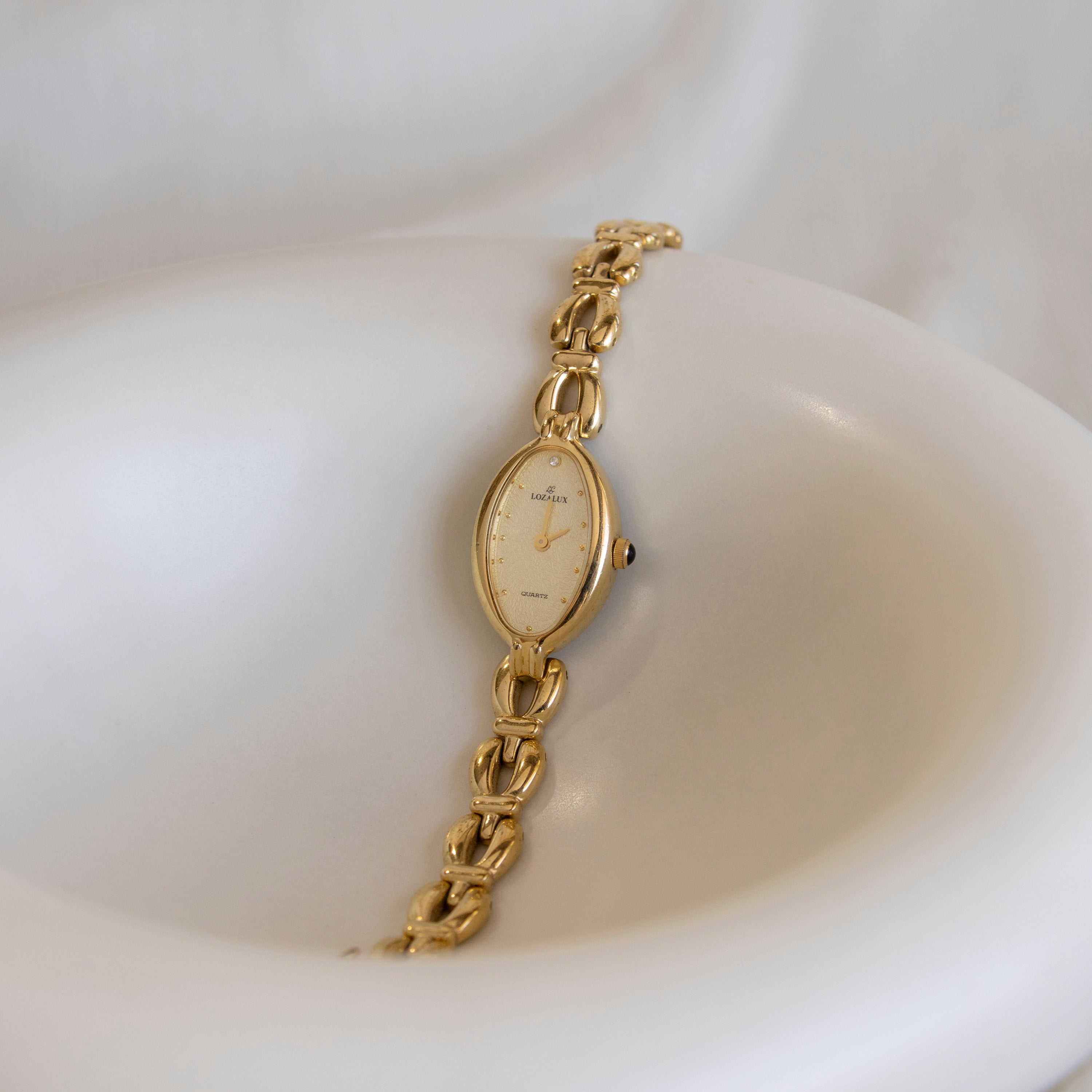 Vintage Lozalux Oval Gold Watch