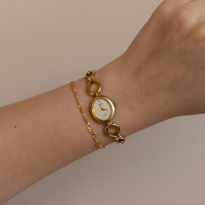 Vintage Maxy Skinny Oval Gold Watch