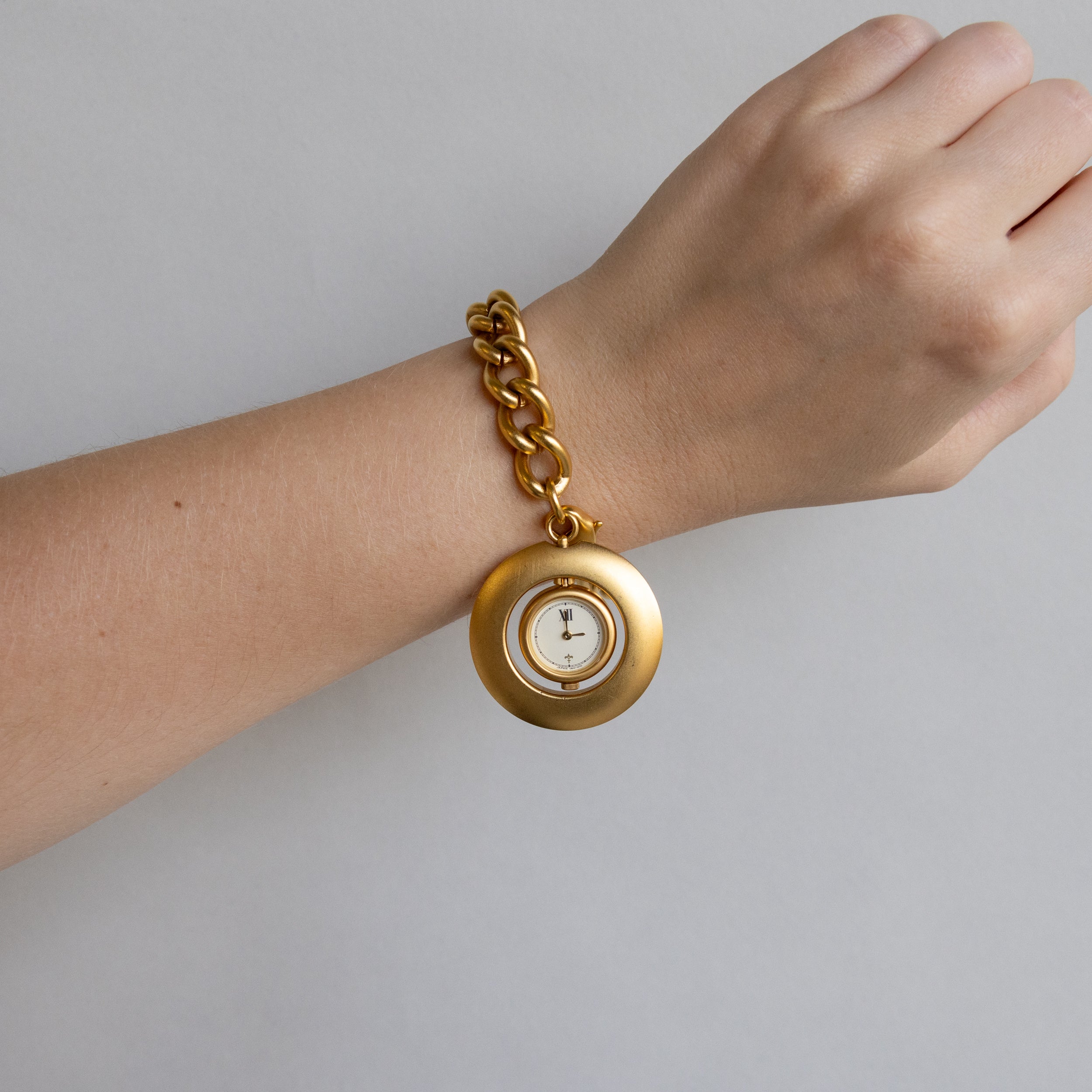 Vintage Chain Link Gold Watch