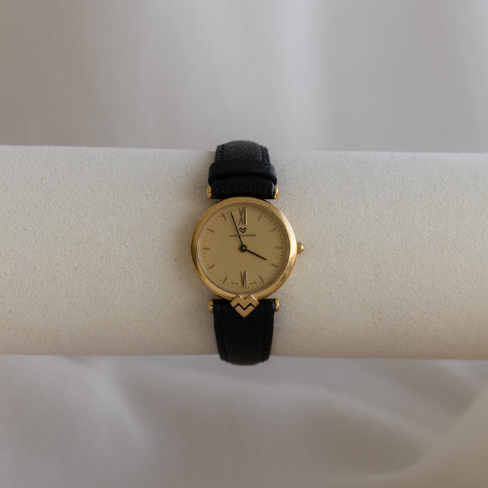 Vintage Mario Valentino Swiss Round Gold Watch