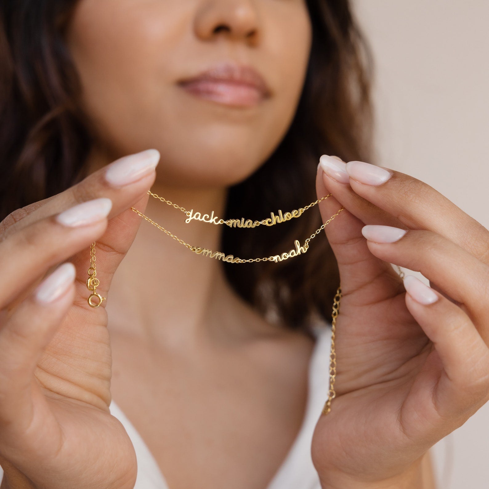 Petite Tiny Multiple Name Bracelet