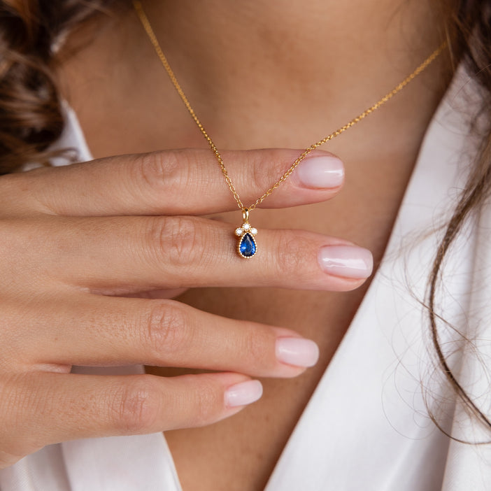 Lorelei Sapphire Teardrop Necklace