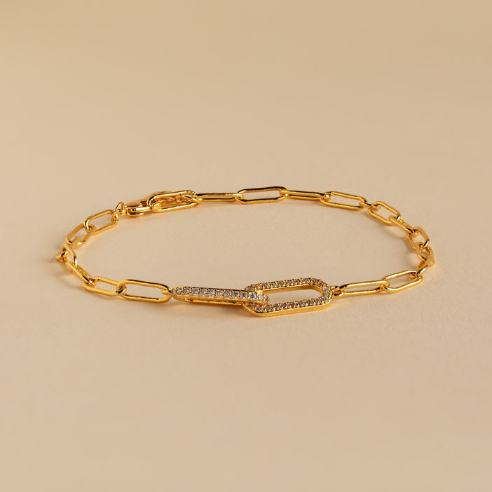 Pave Link Chain Bracelet