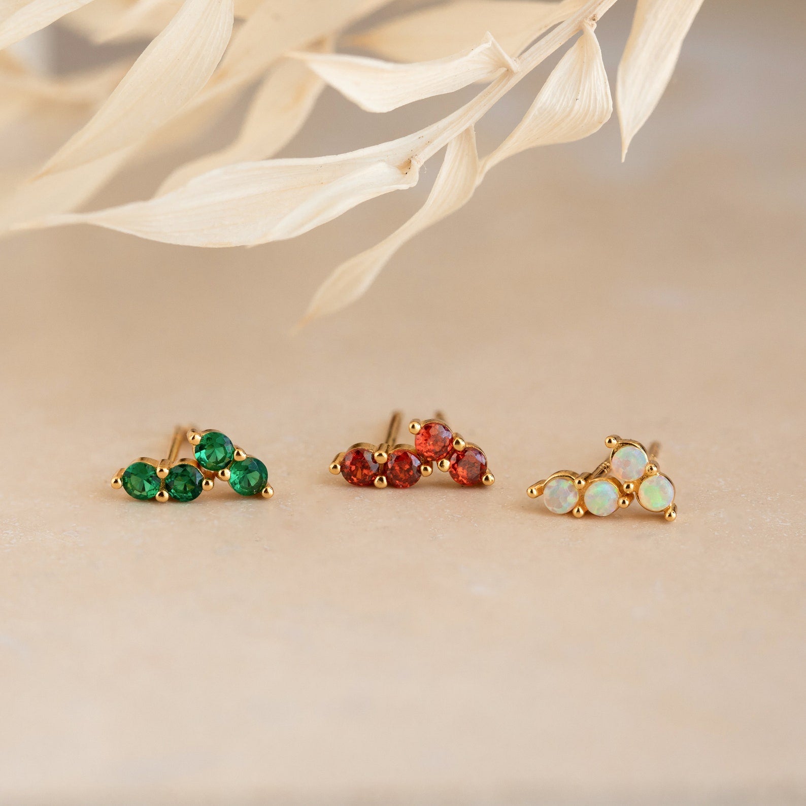 Duo Birthstone Studs