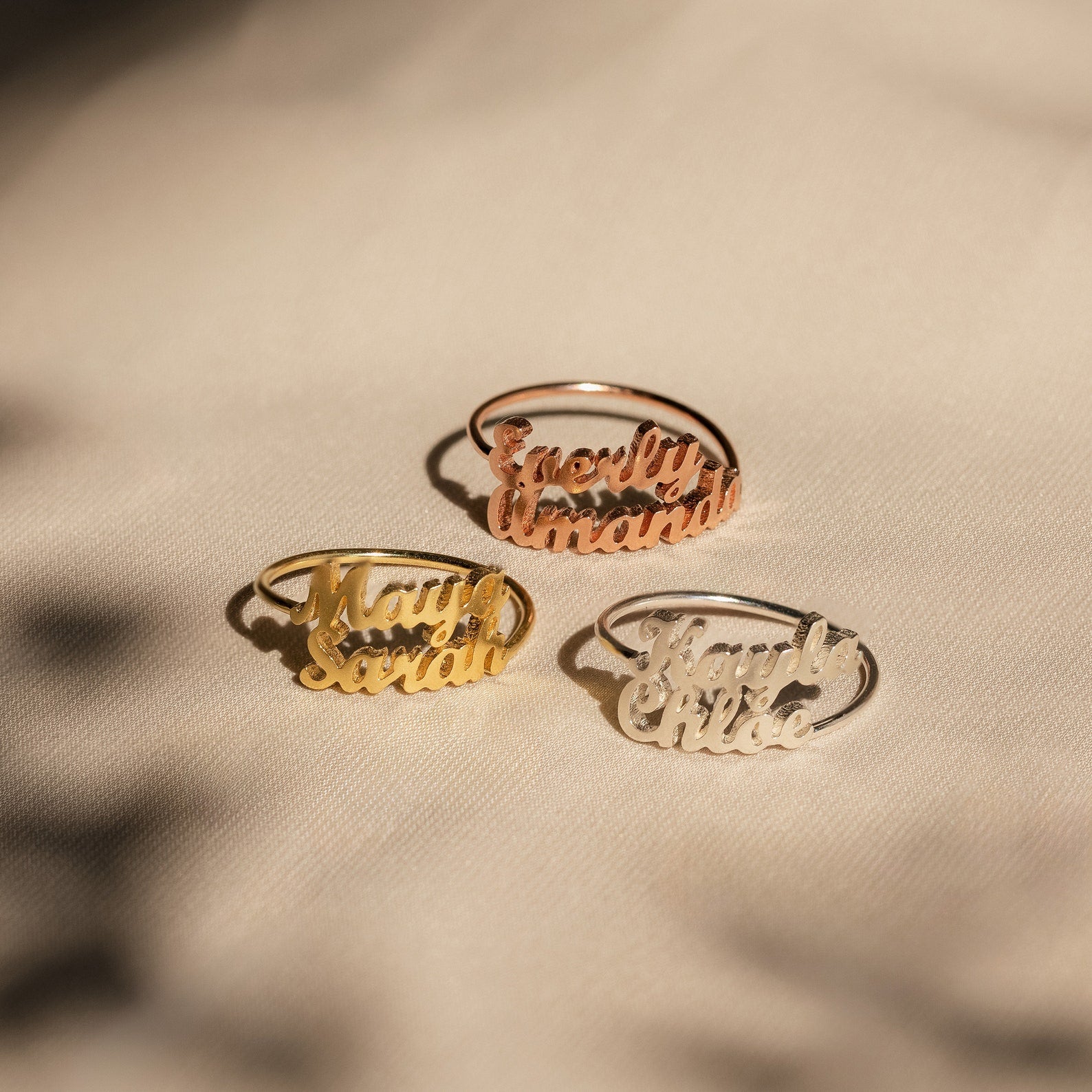 London Duo Name Ring