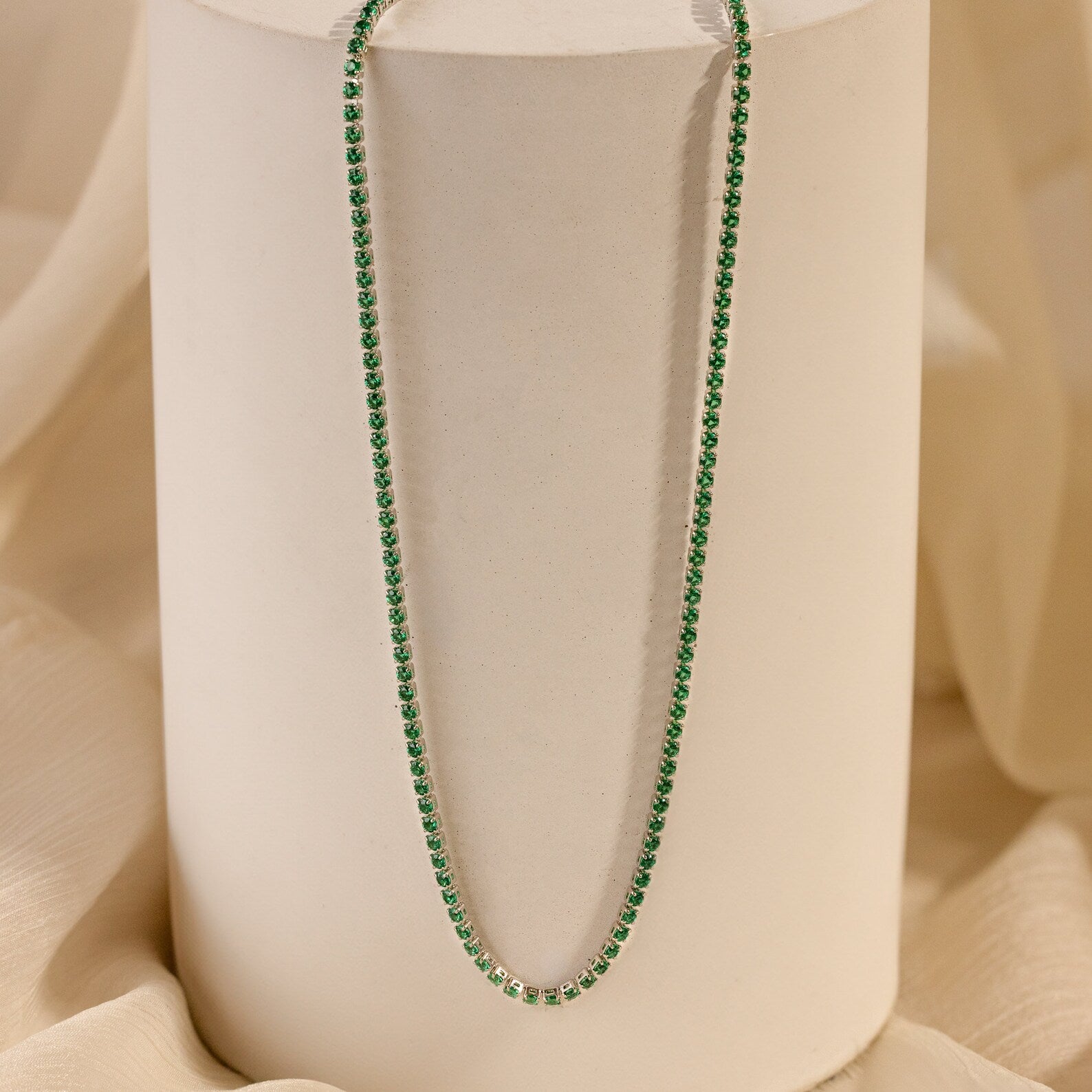 Emerald Tennis Choker Necklace