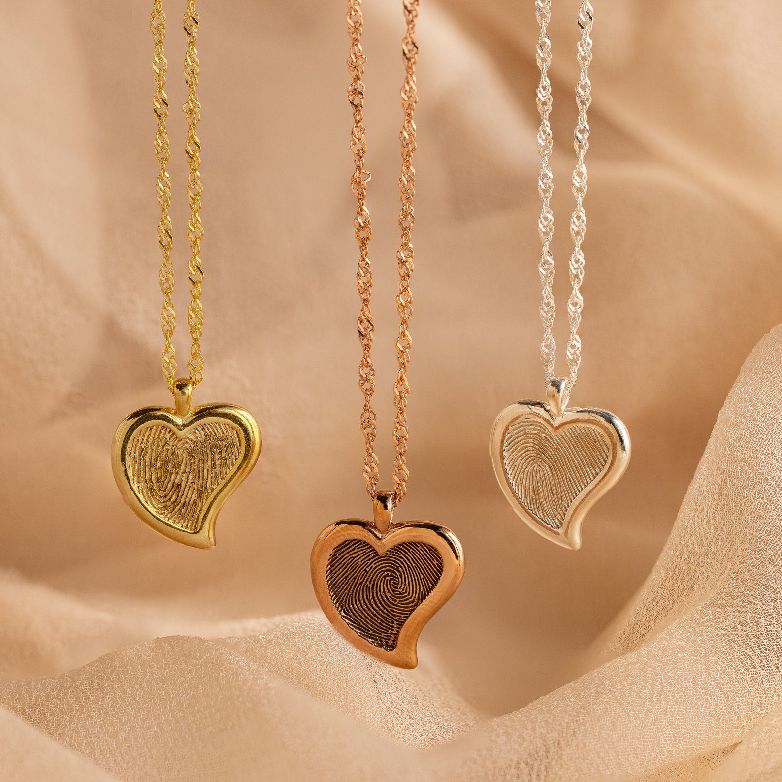 Fingerprint Heart Necklace