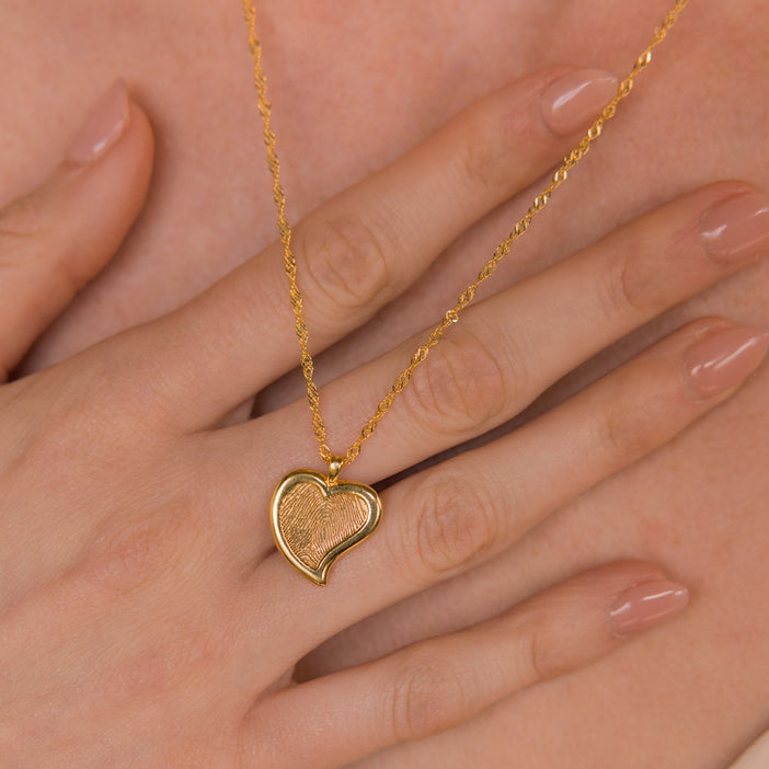 Fingerprint Heart Necklace