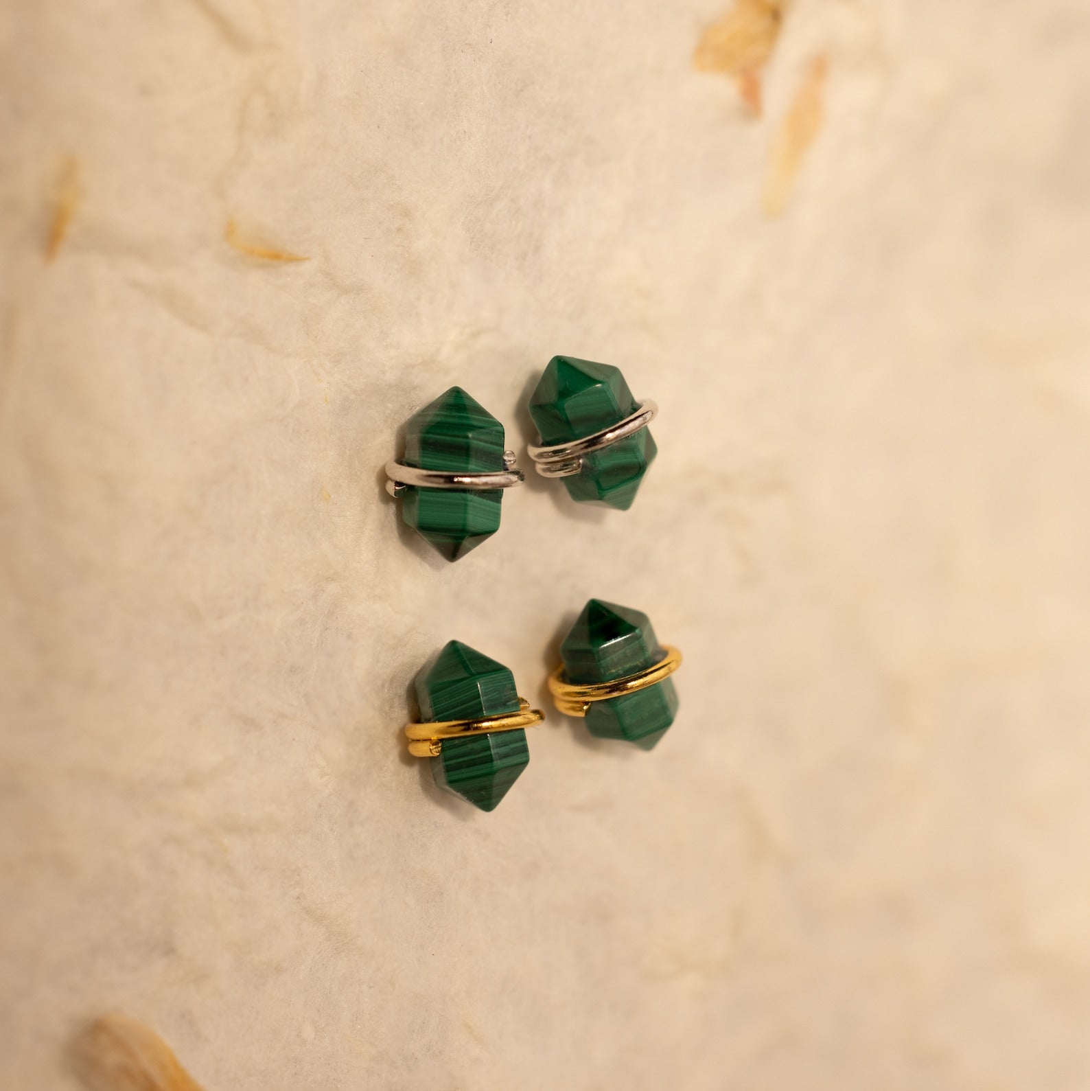 Herkimer Malachite Studs