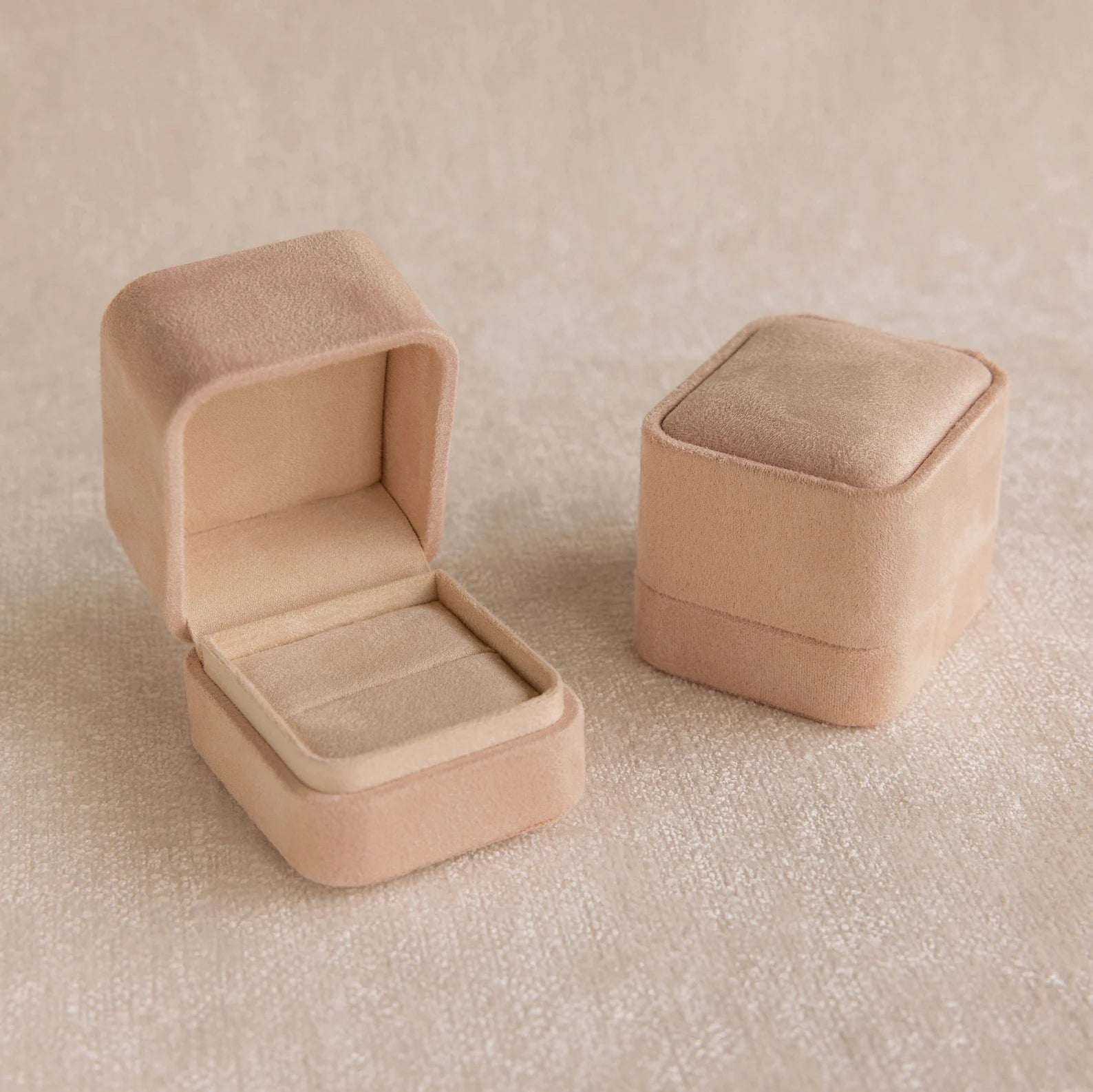 Pink Suede Ring Box