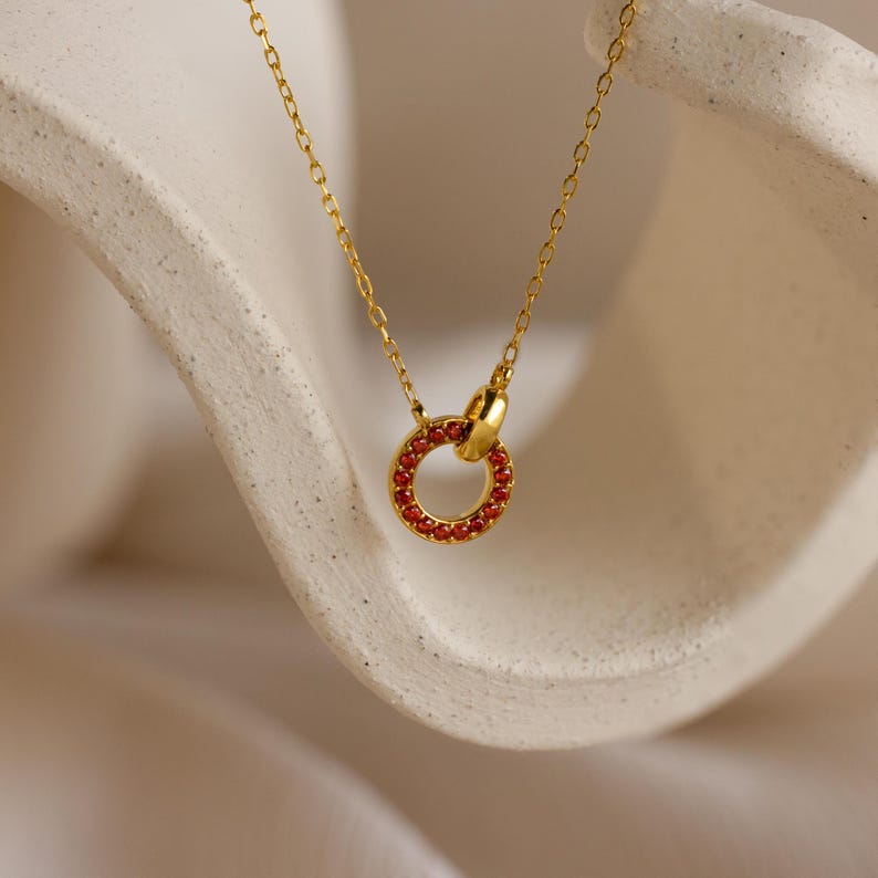 Interlocking Birthstone Necklace