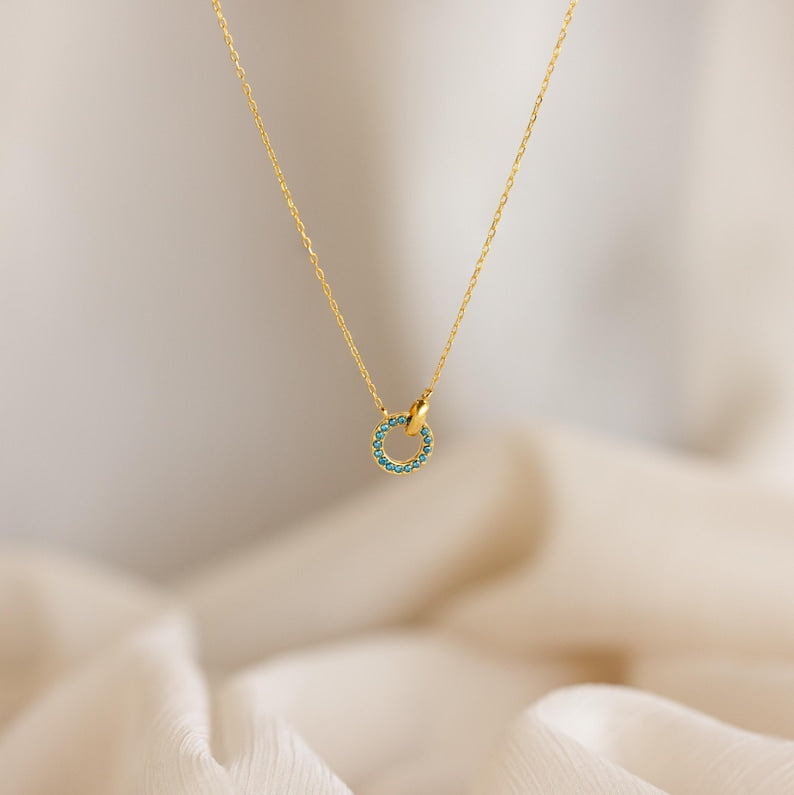 Interlocking Birthstone Necklace