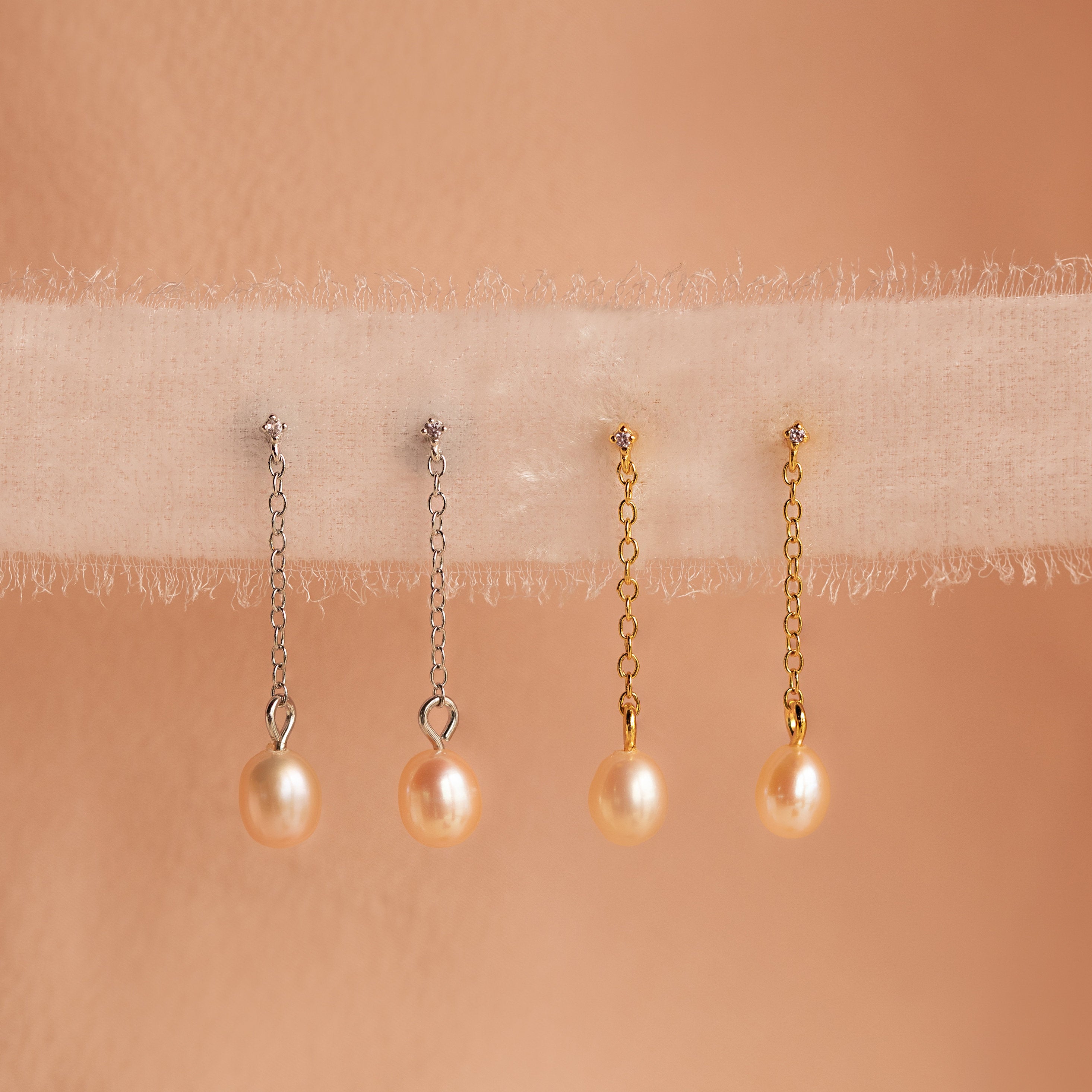 Isha Pink Pearl Earrings