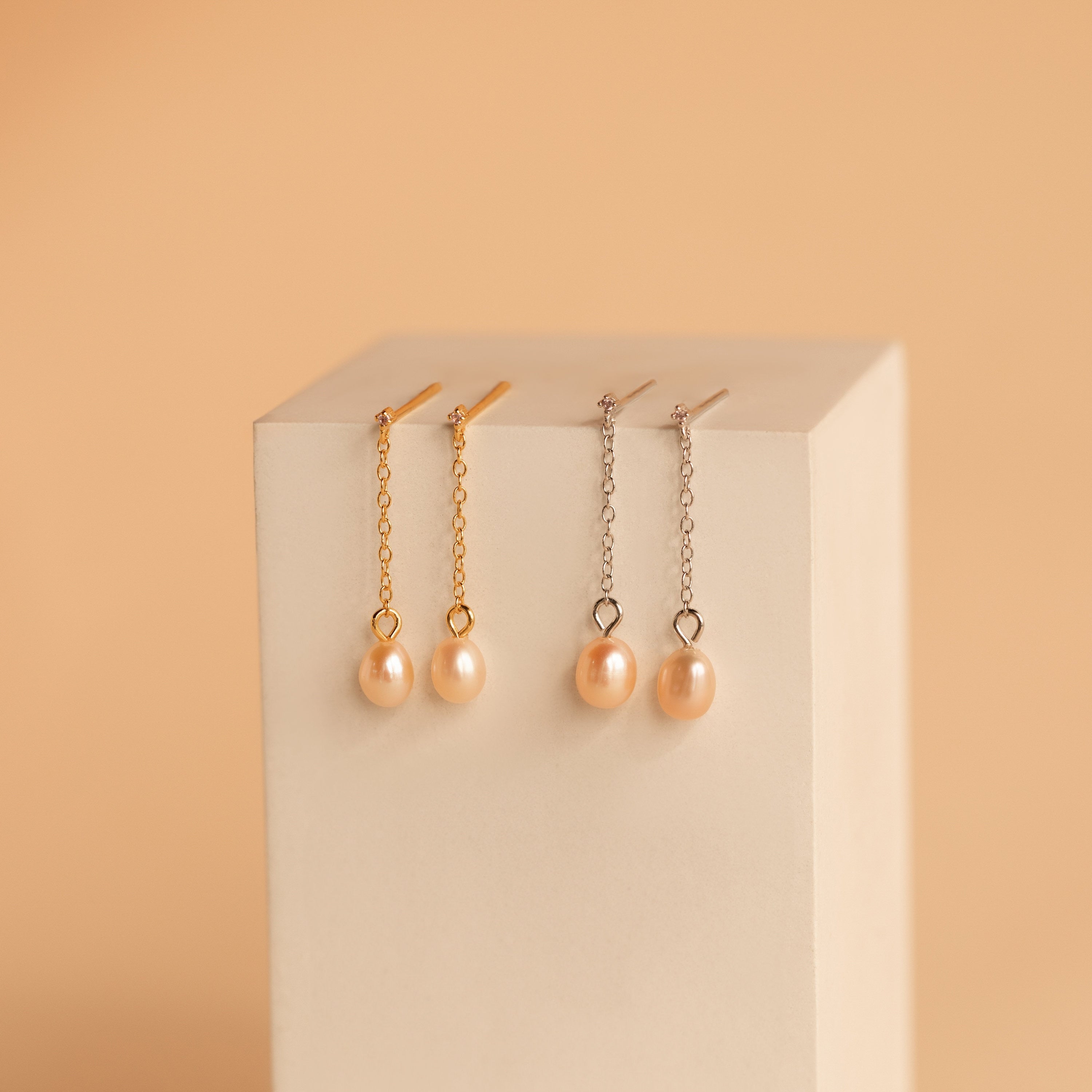 Isha Pink Pearl Earrings