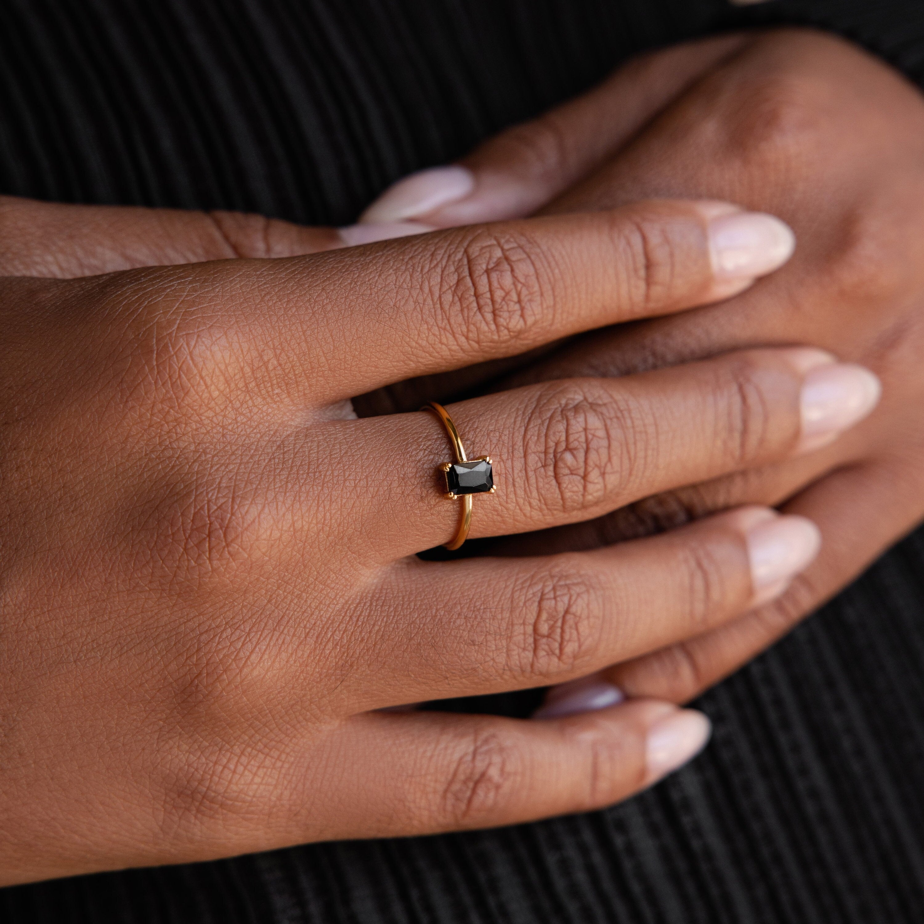 Black Emerald Ring