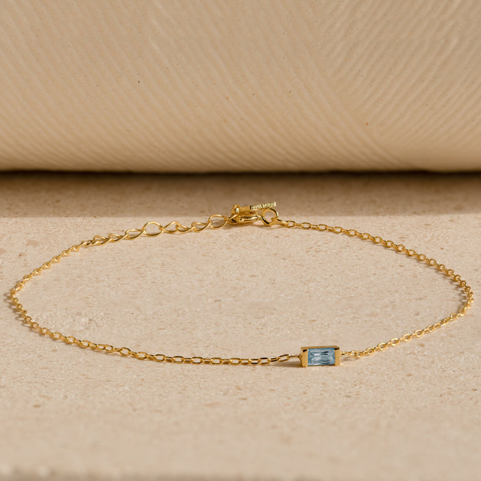 Baguette Birthstone Bracelet