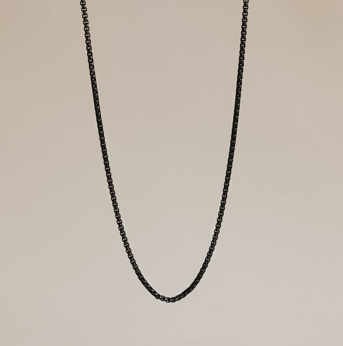 Men's Black Rolo Chain