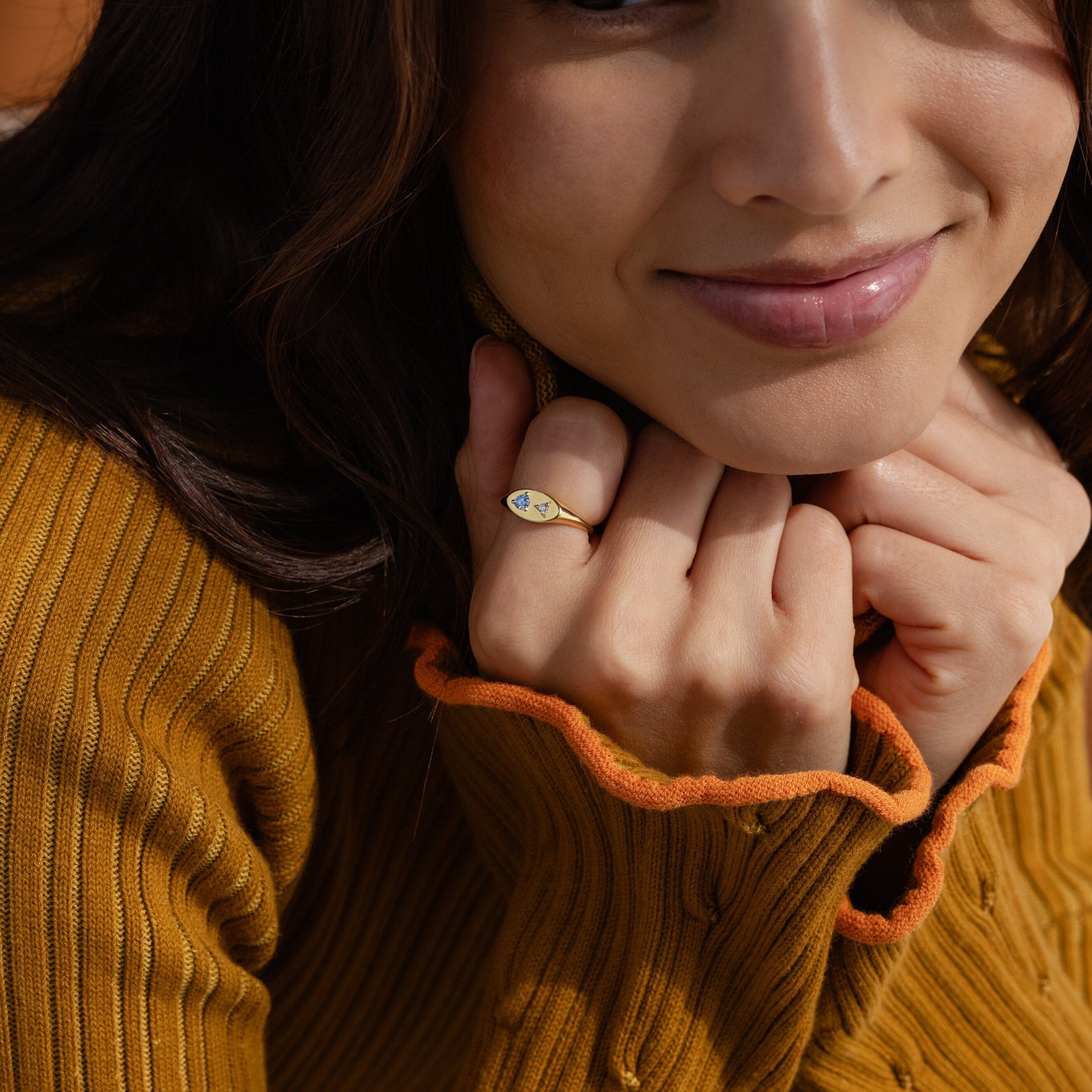 Mixed Birthstone Signet Ring