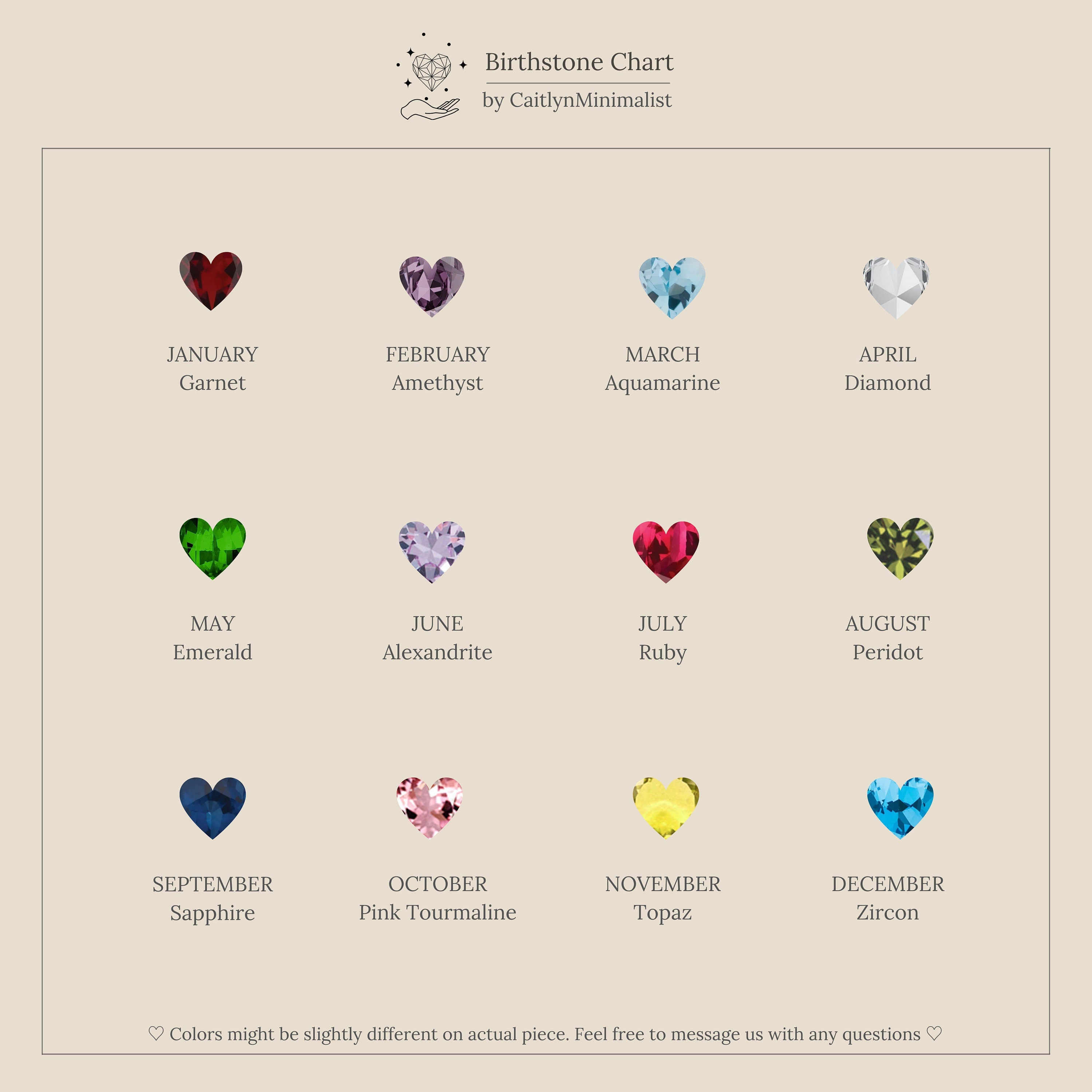 Heart Birthstone Necklace