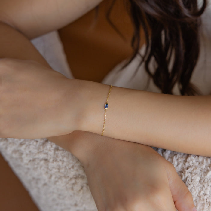 Baguette Birthstone Bracelet