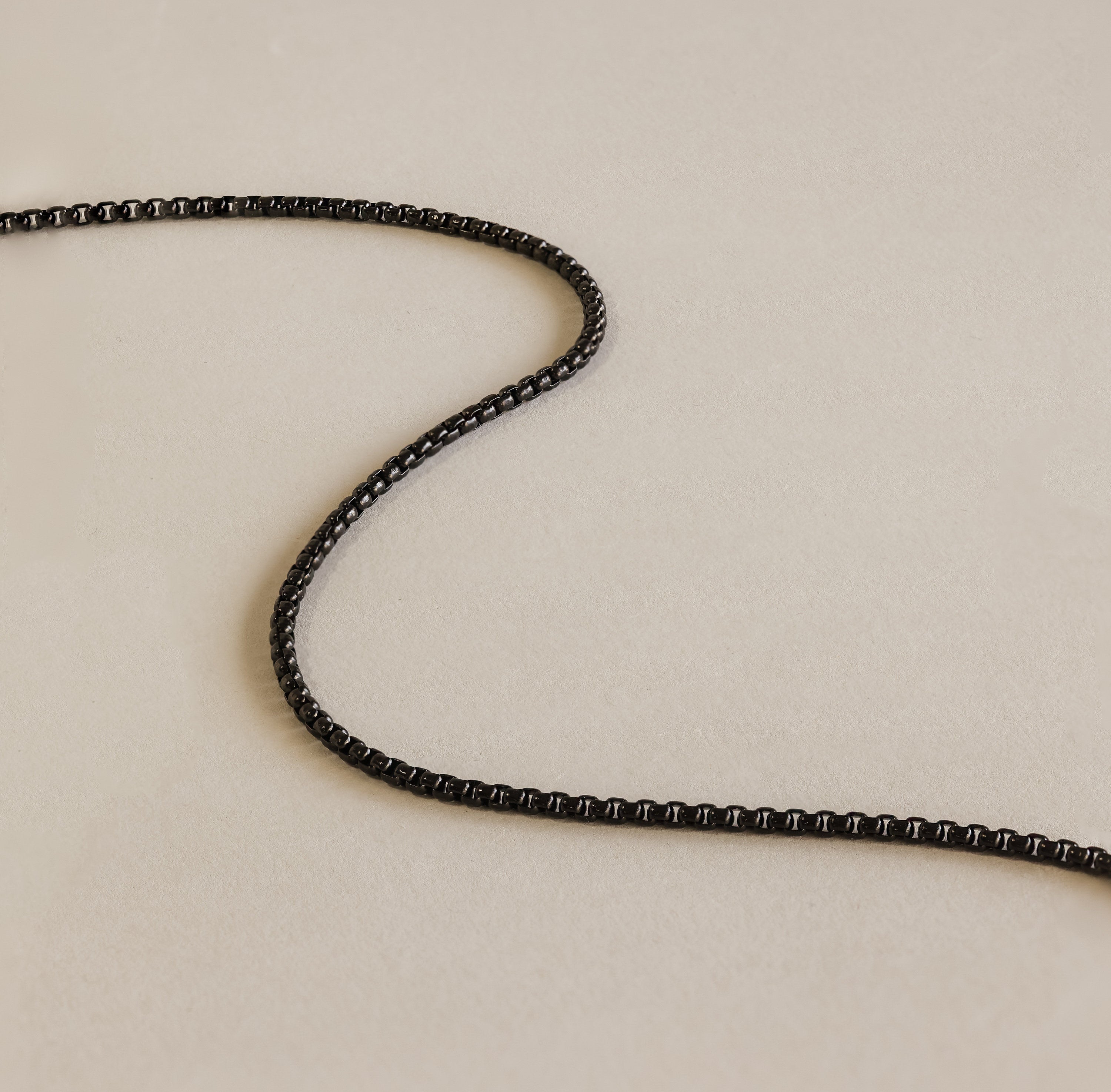 Men's Black Rolo Chain