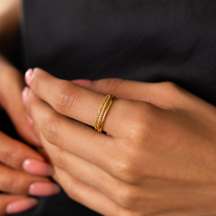 Textured Stacking Ring Set