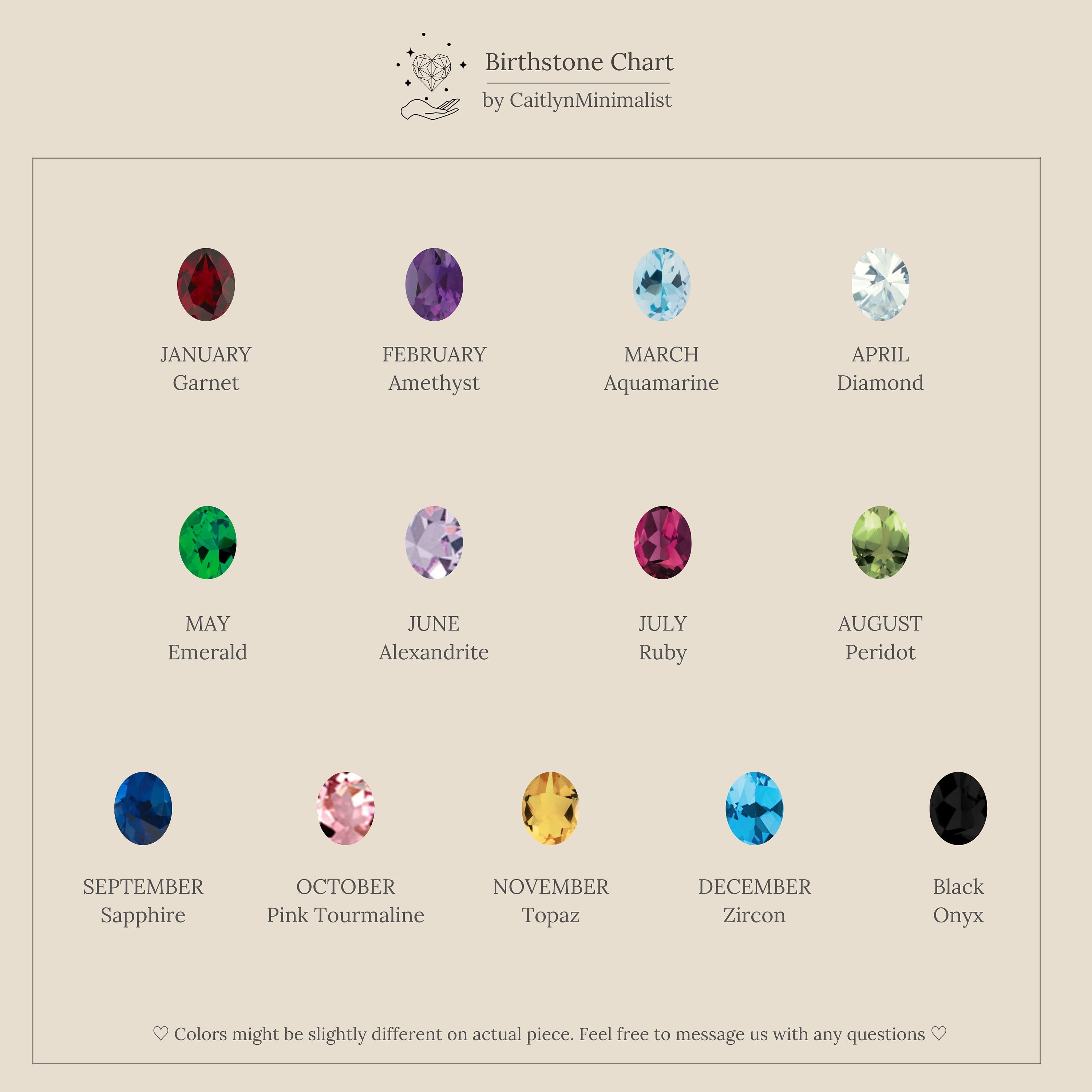 Oval Birthstone Ring