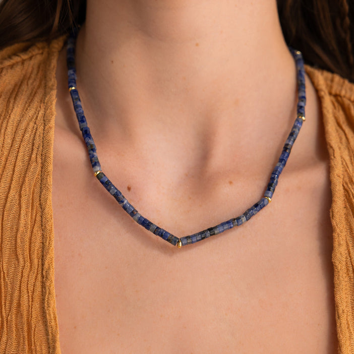 Tanzanite Beaded Necklace