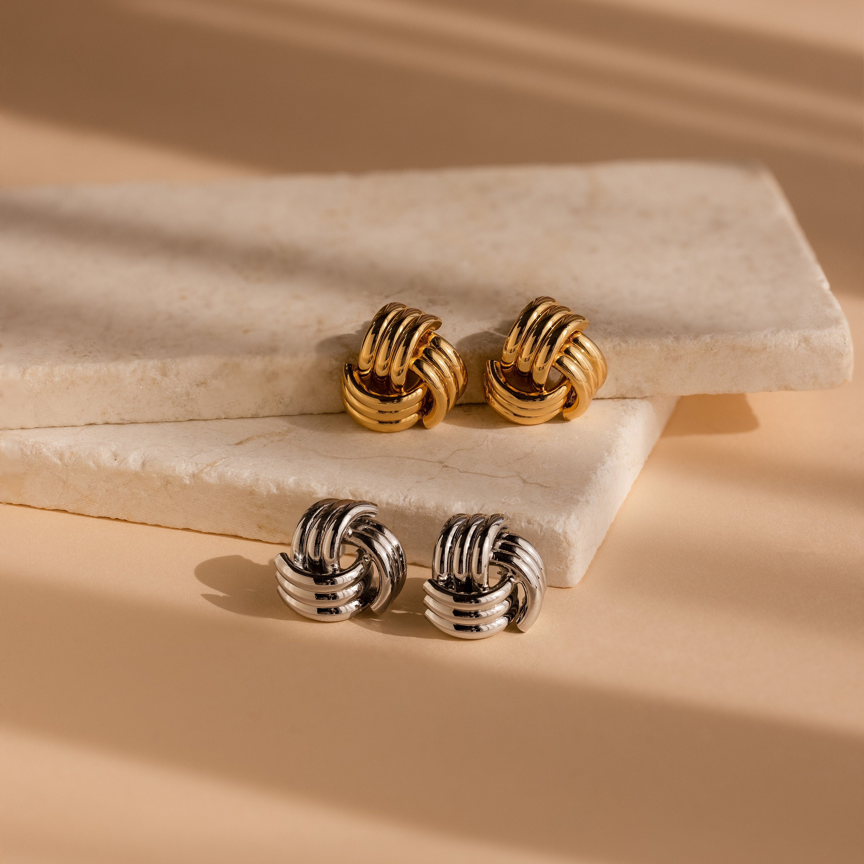 Bold Triple Knot Studs