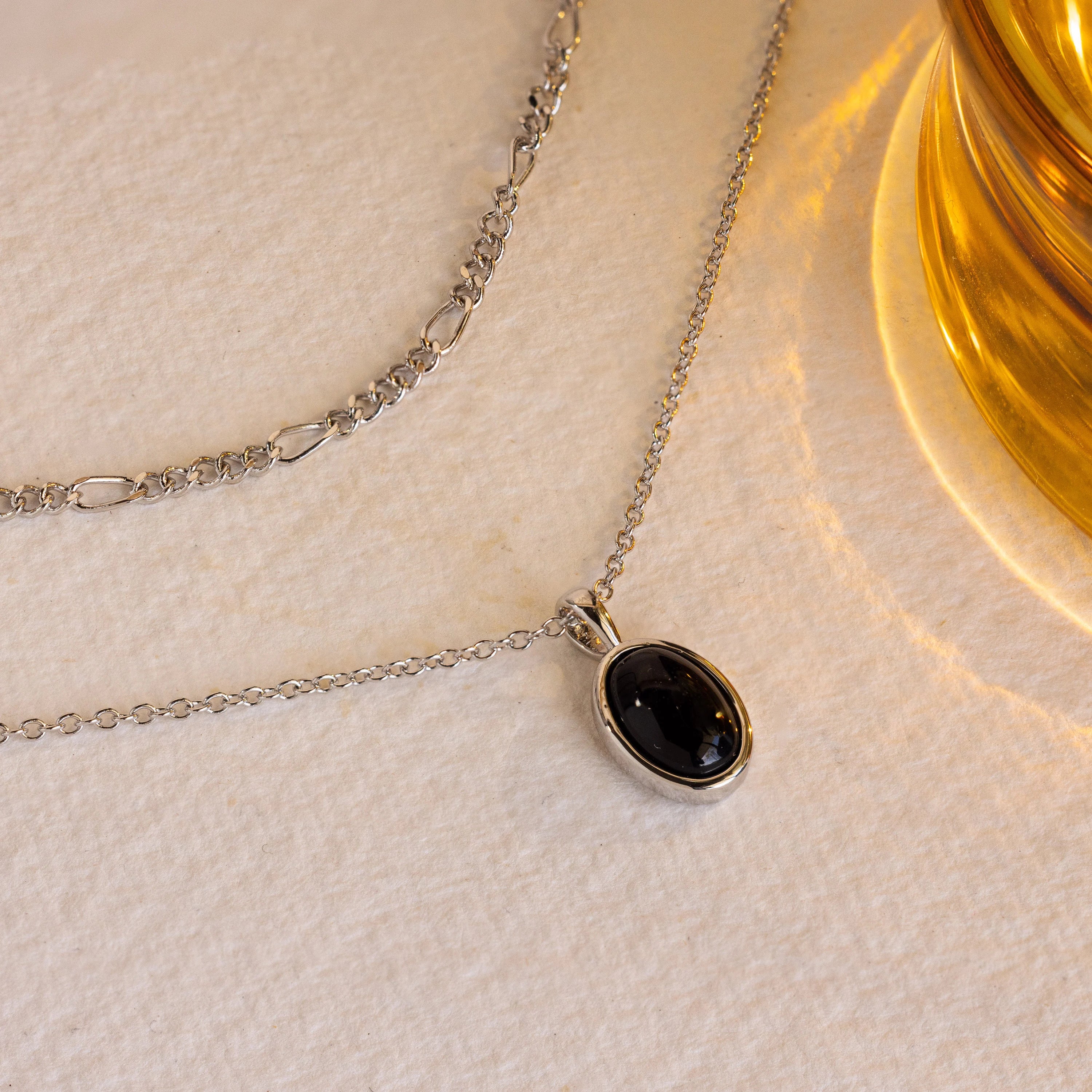 Onyx Figaro Duo Necklace