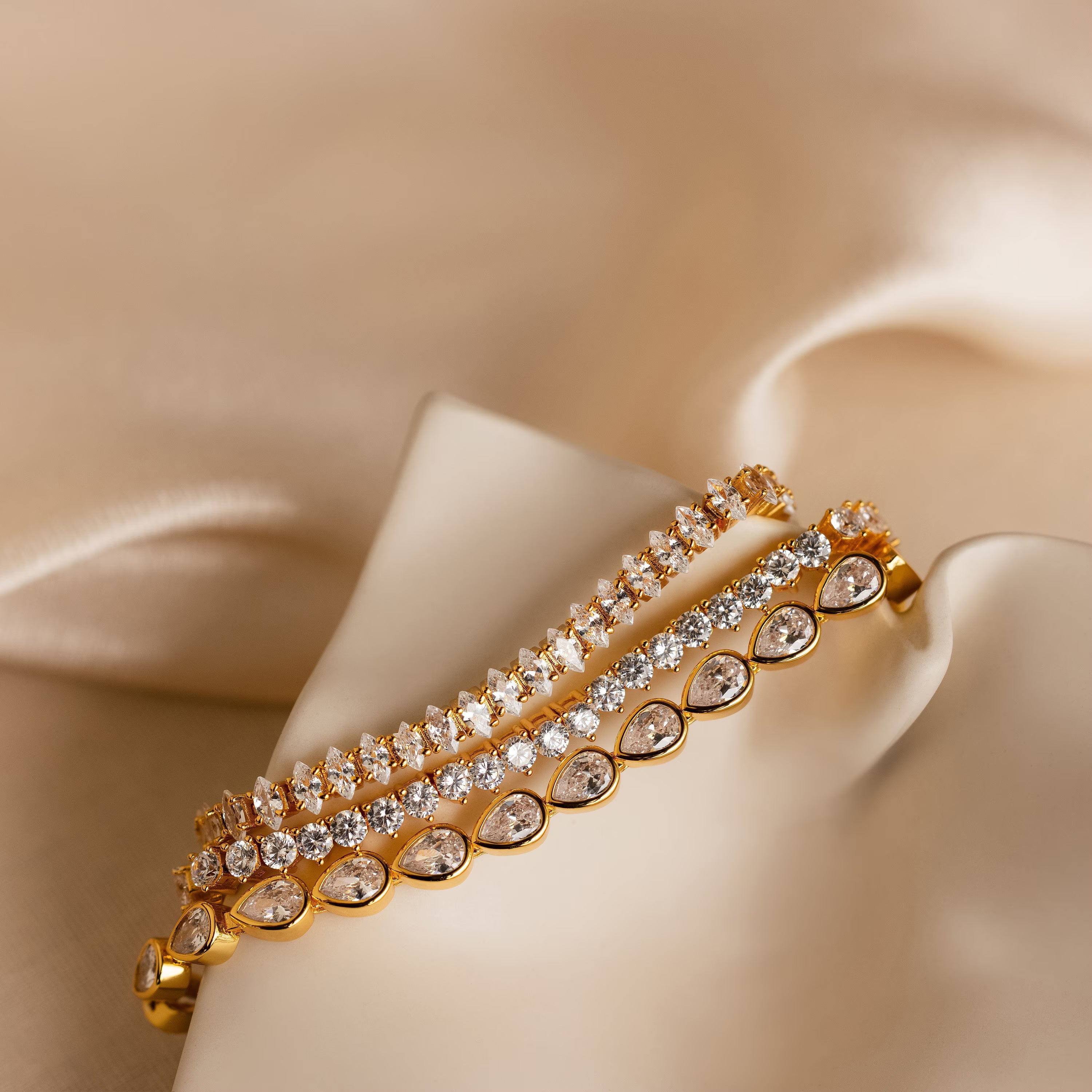 Pear Diamond Tennis Bracelet