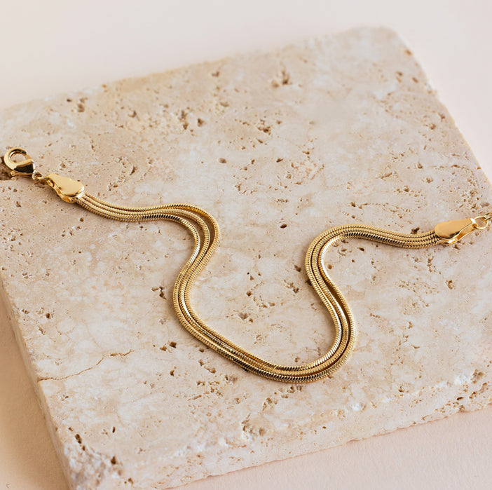 Triple Snake Chain Bracelet