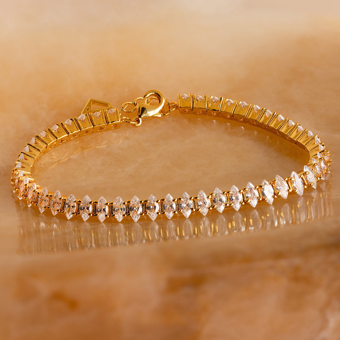 Marquise Diamond Tennis Bracelet