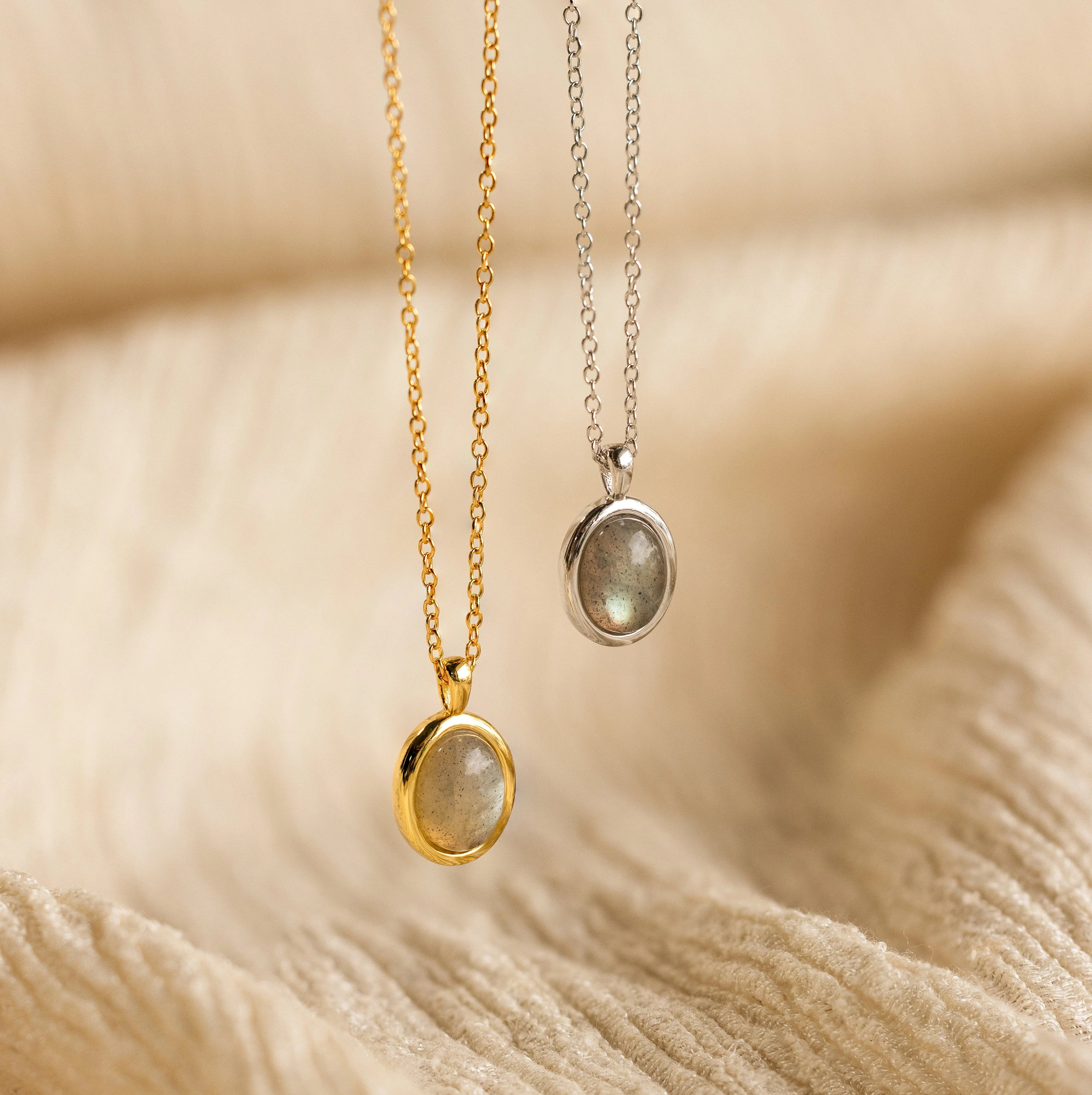 Oval Labradorite Pendant Necklace