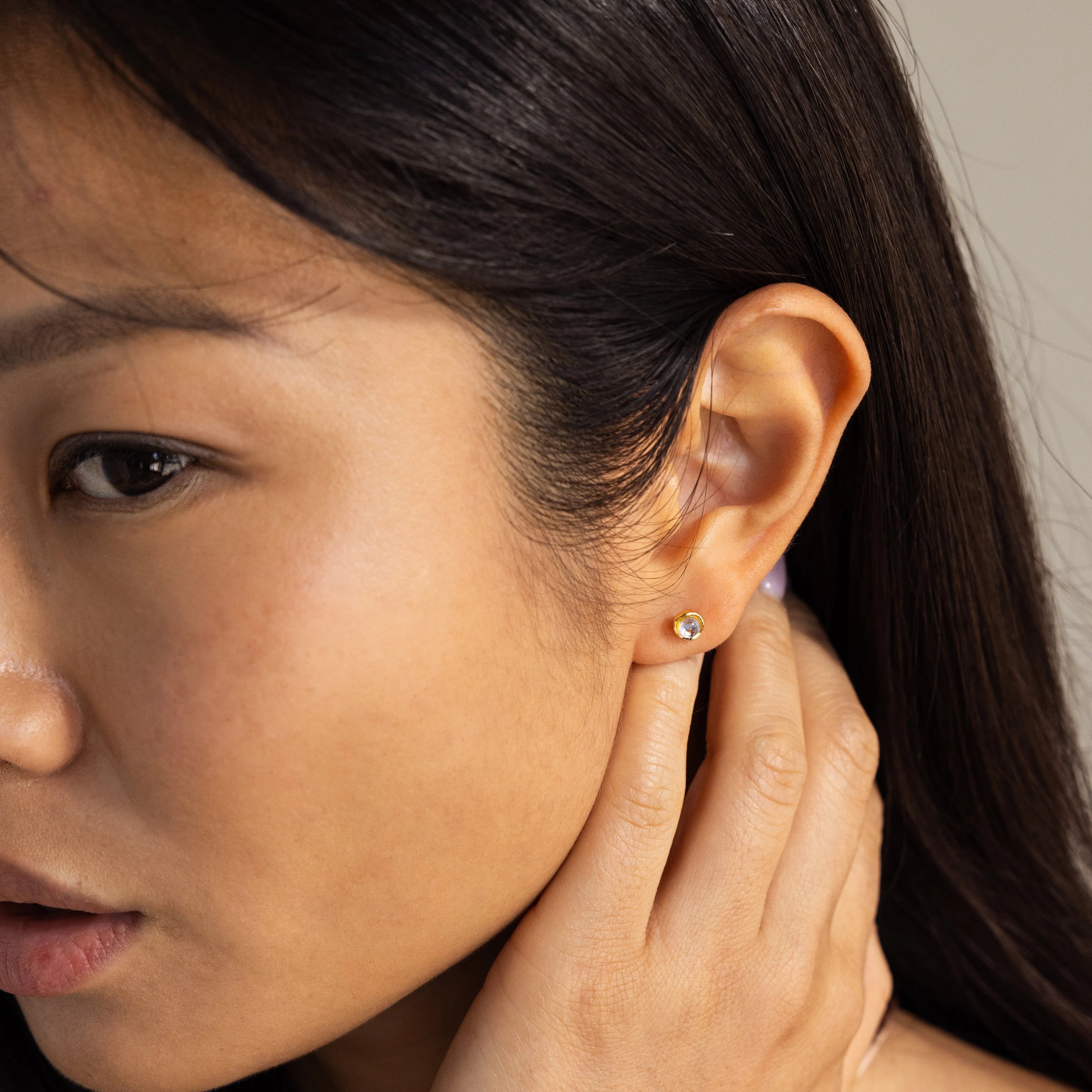 Moonstone Studs