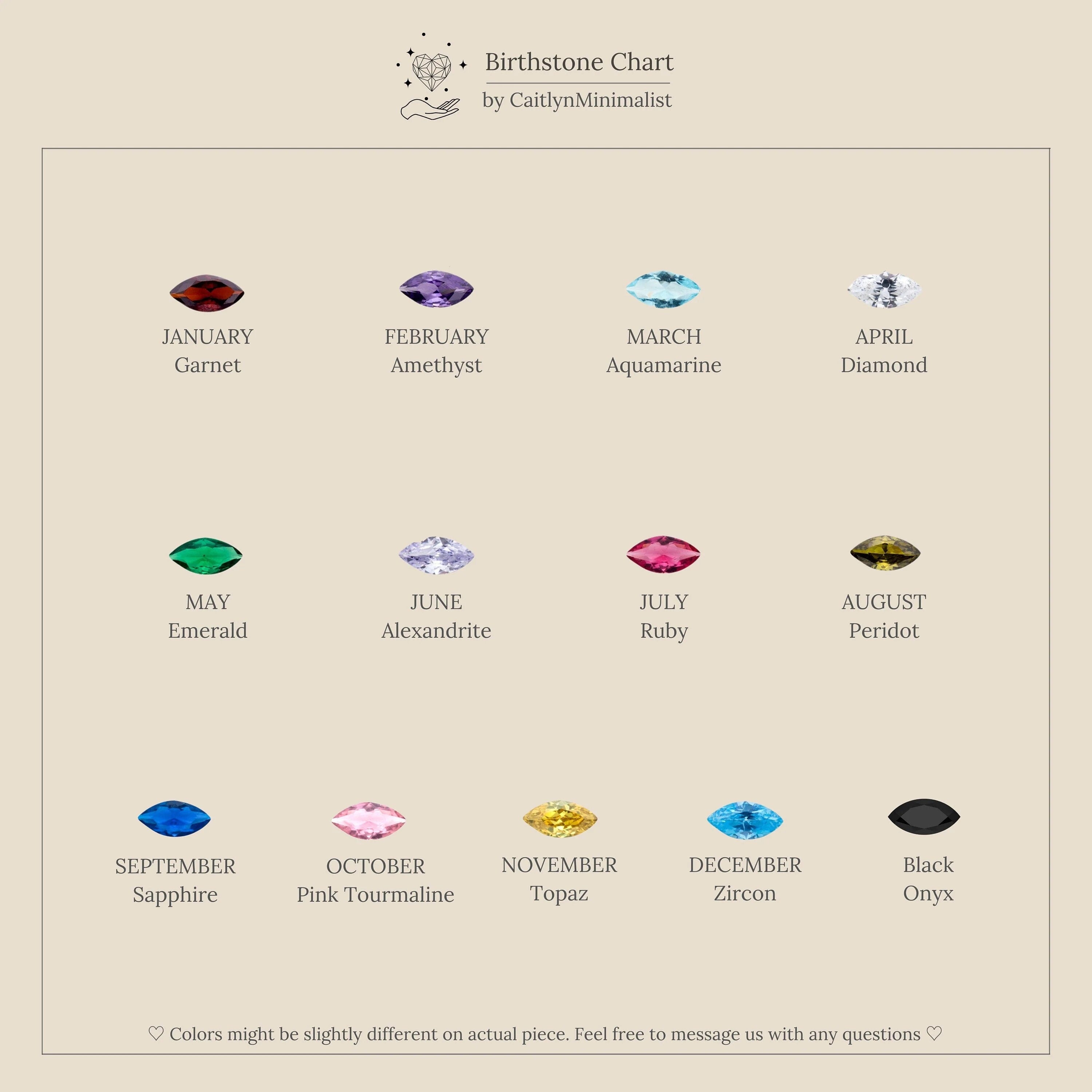 Marquise Birthstone Studs