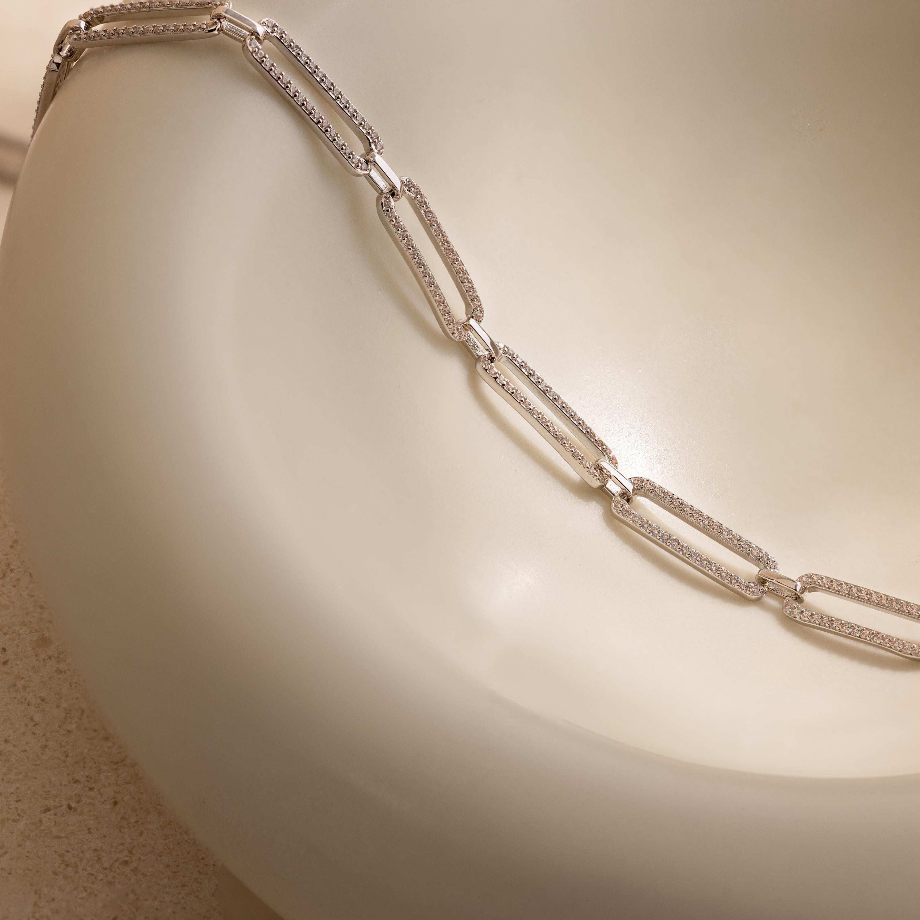 Pave Link Chain Necklace