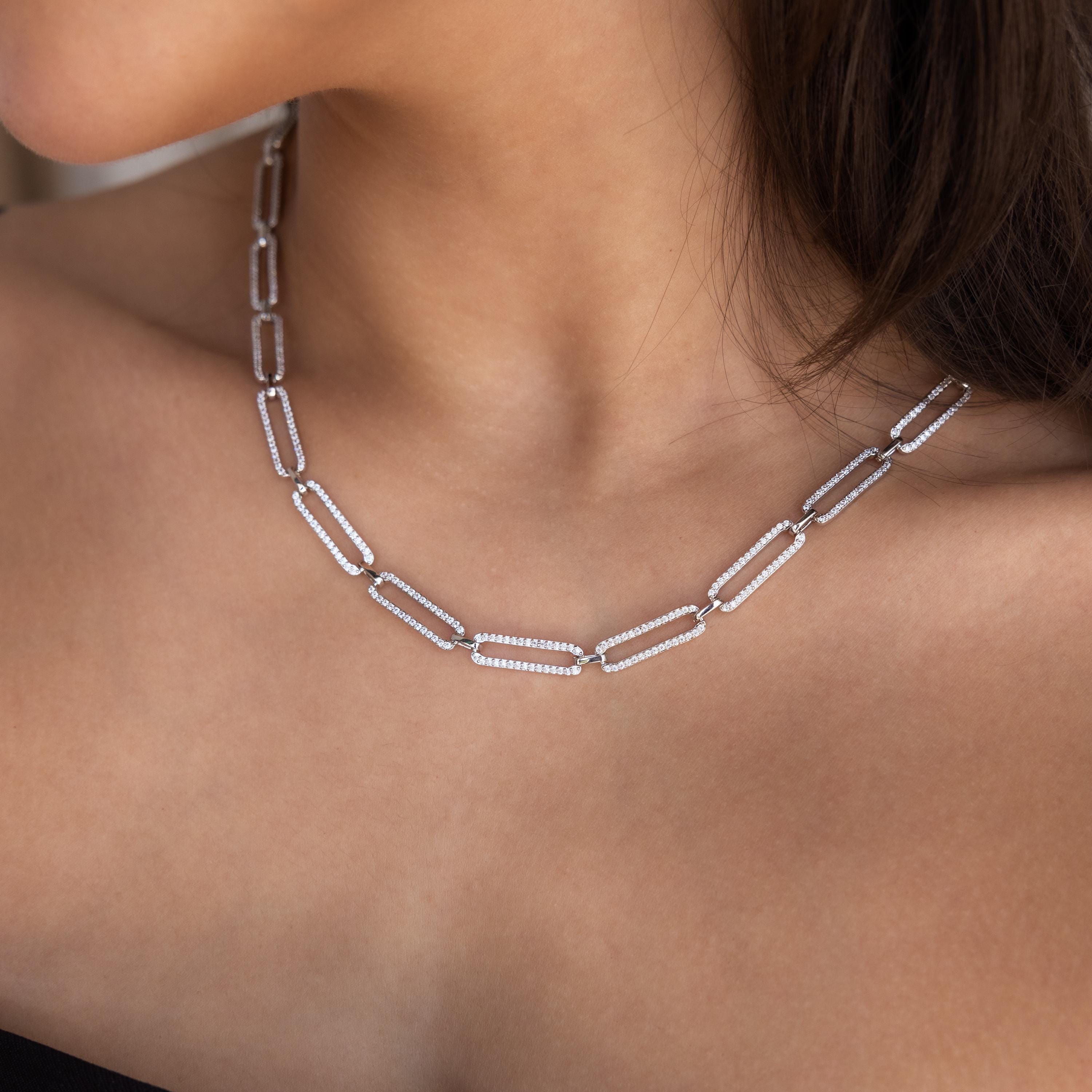 Pave Link Chain Necklace