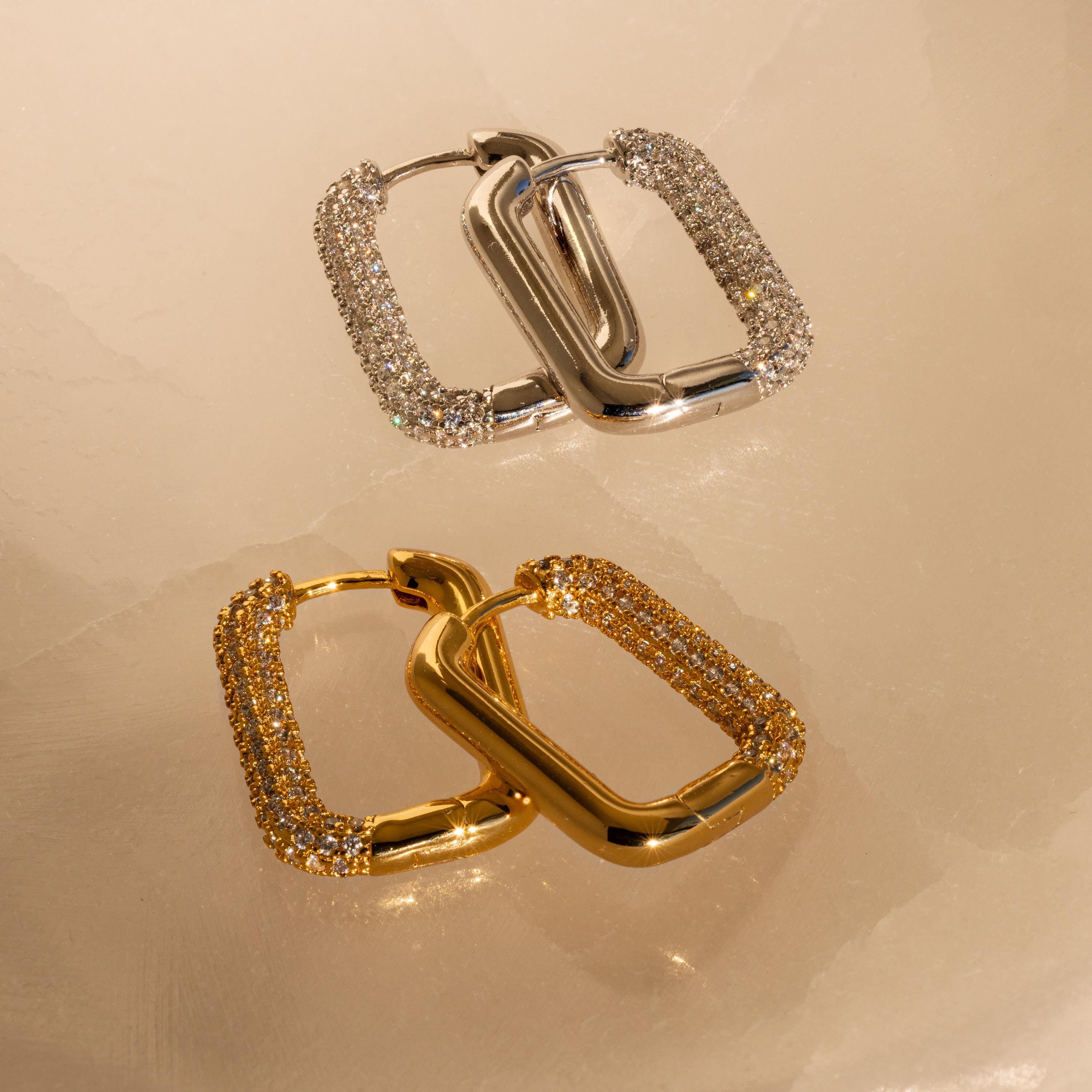 Chunky Pave Link Earrings