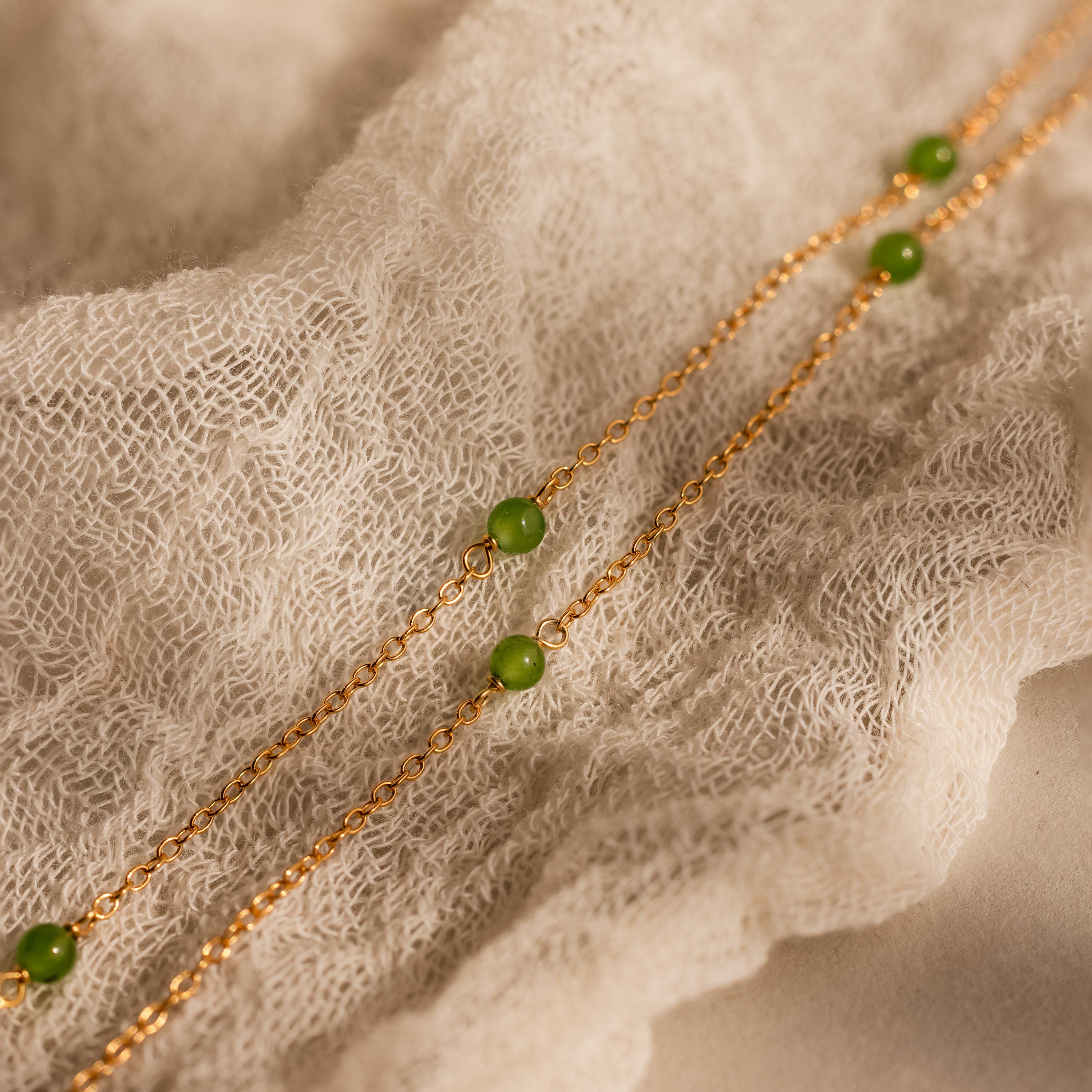 Dainty Jade Station Necklace