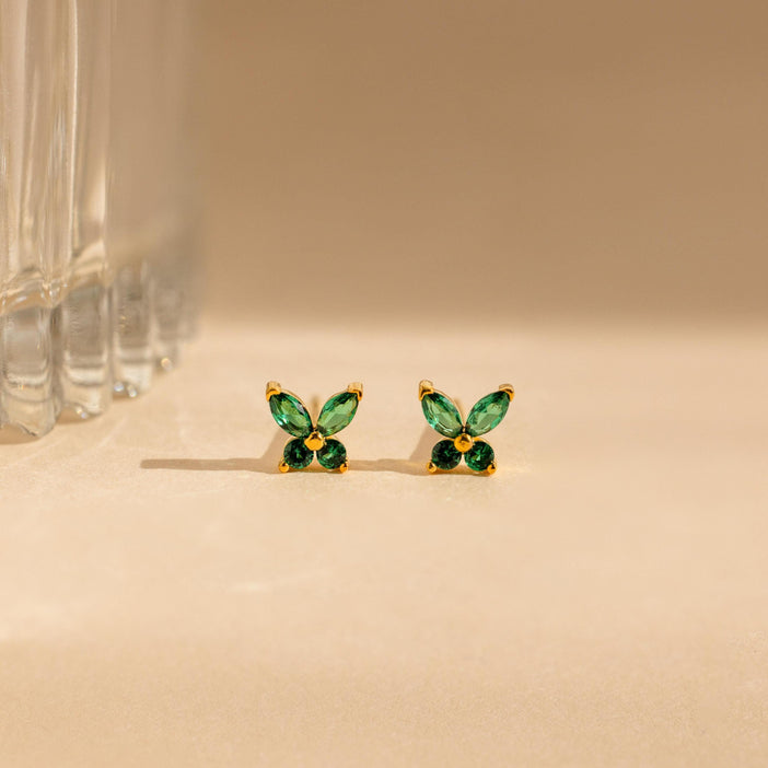 Butterfly Birthstone Studs