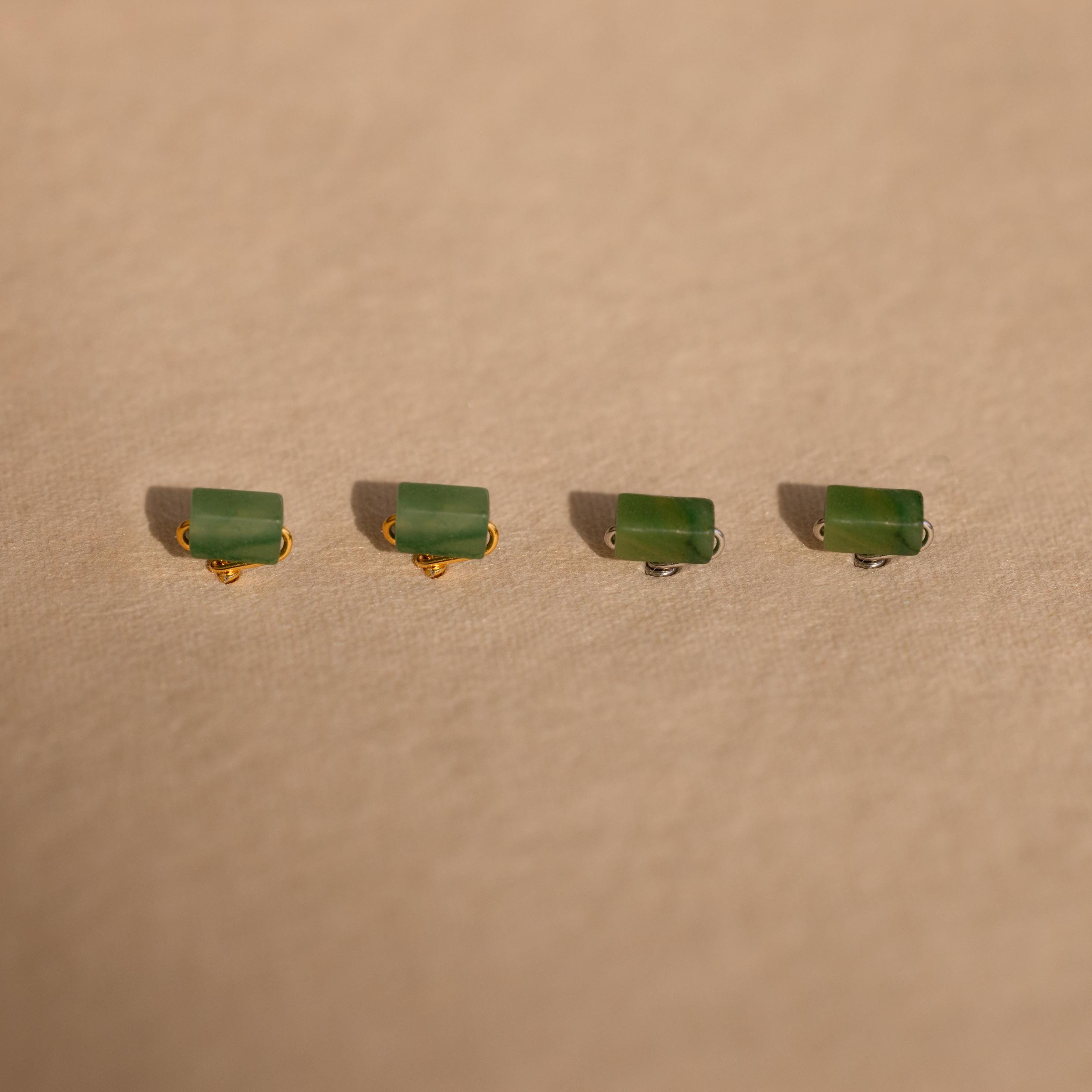 Jade Bar Studs