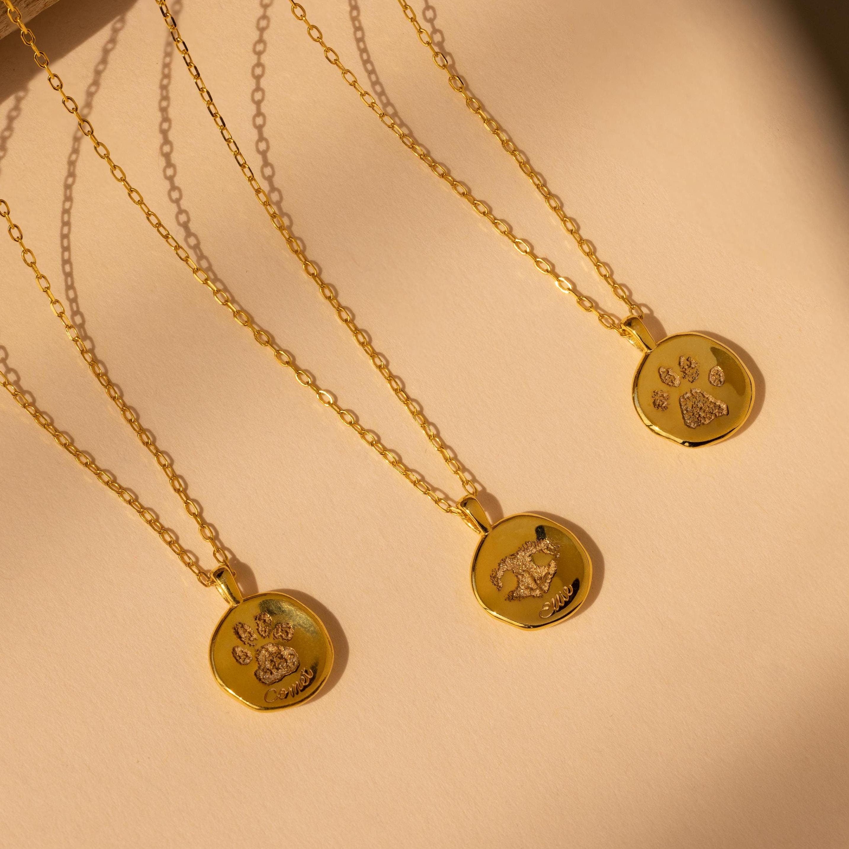 Paw Print Coin Necklace