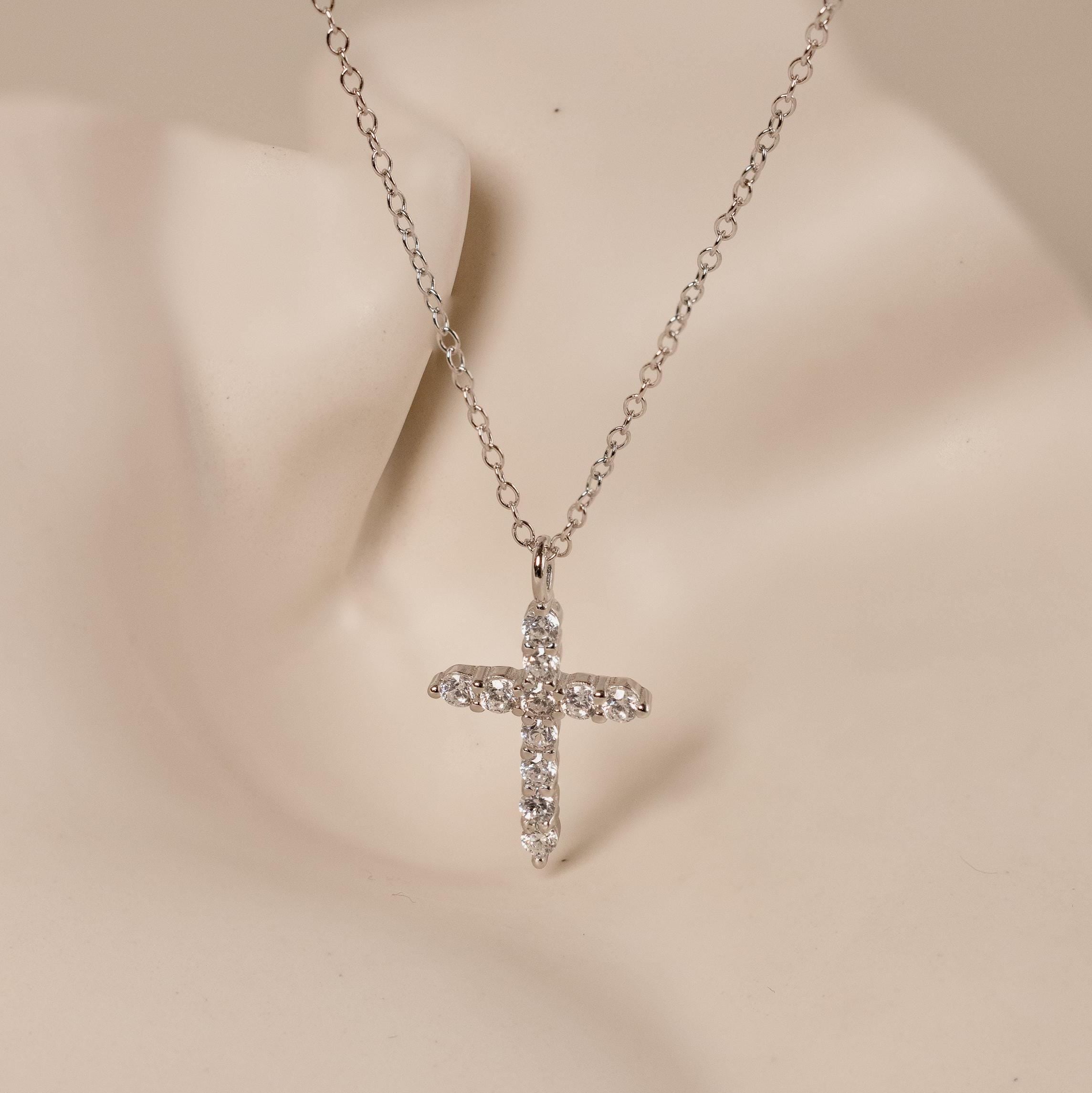 Pave Cross Necklace