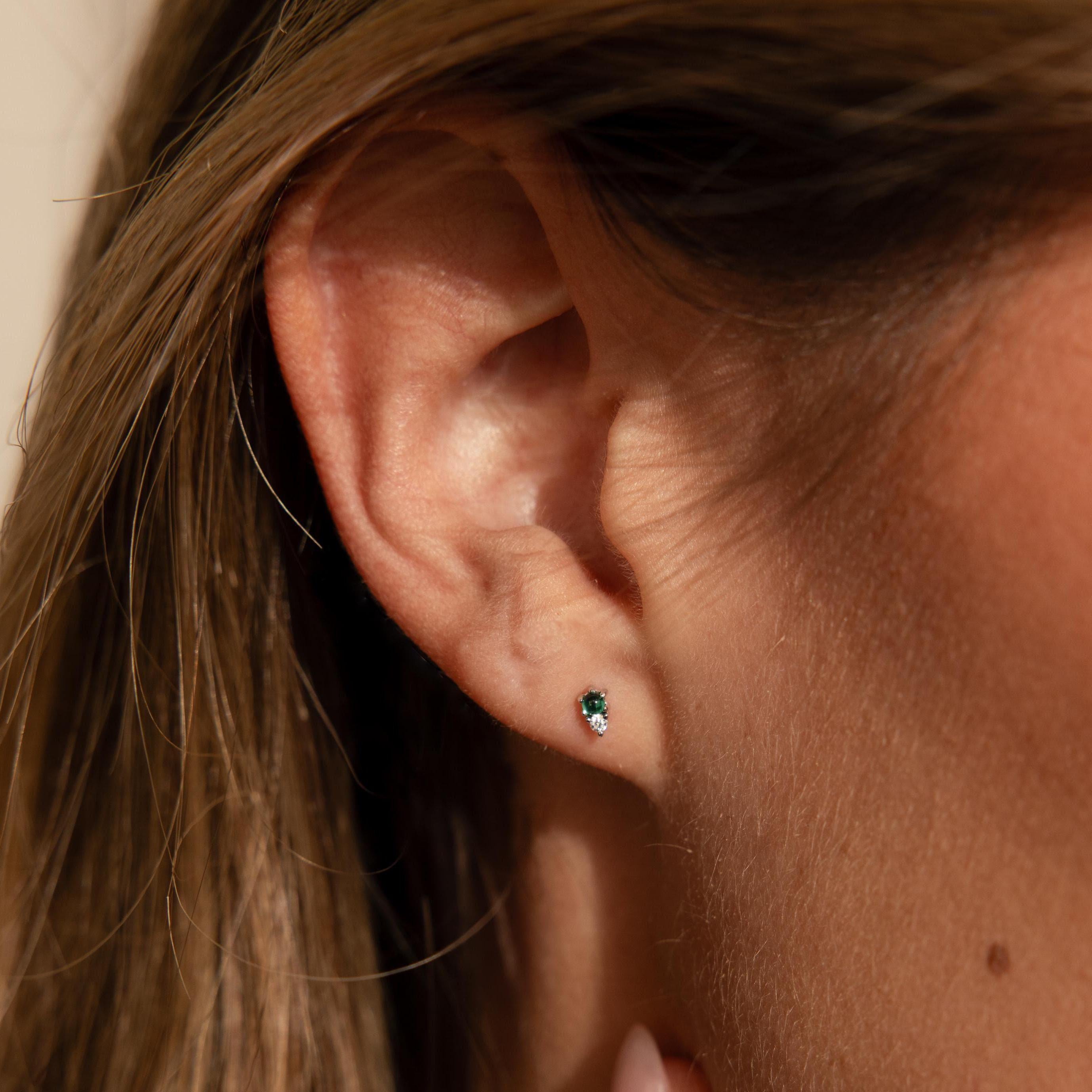 Raindrop Jade Studs