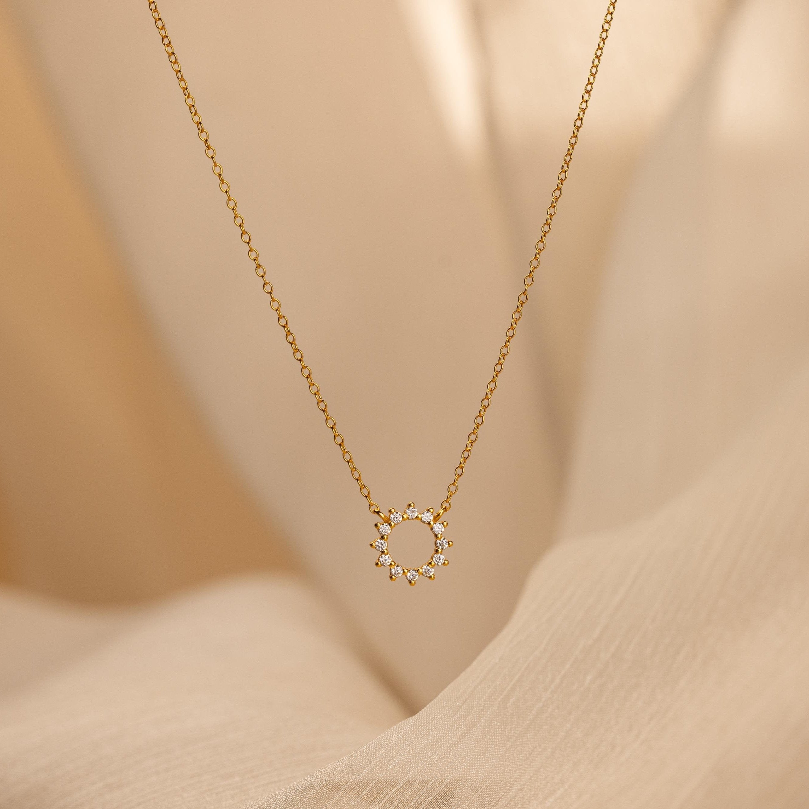 Diamond Sun Necklace