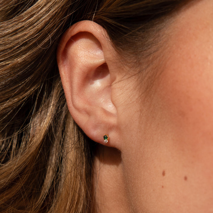 Raindrop Jade Studs