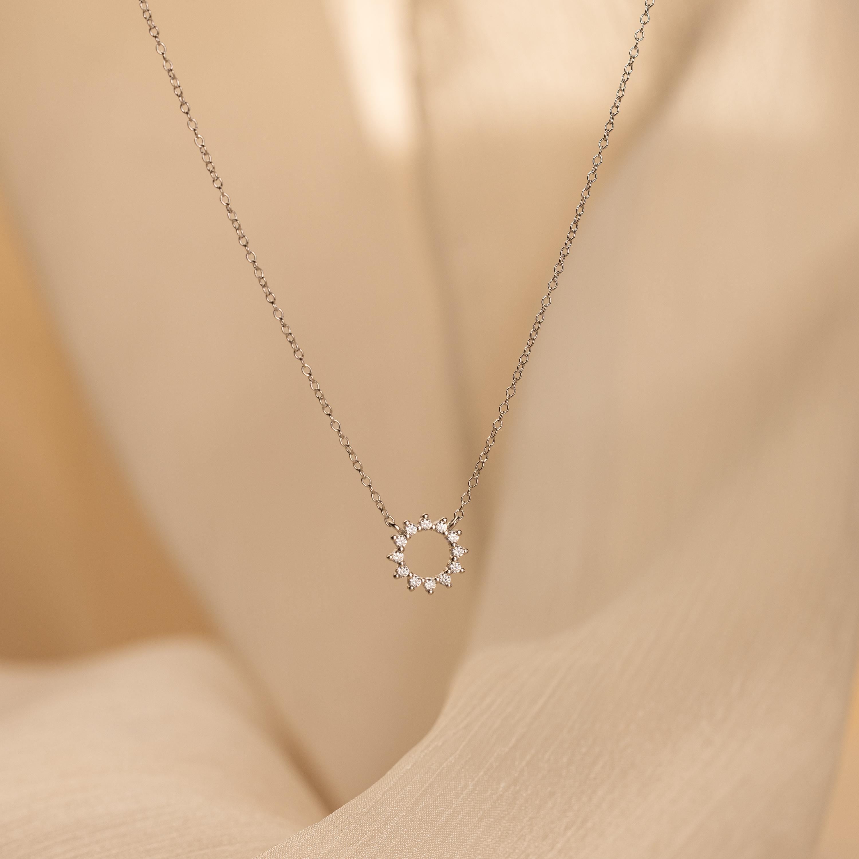 Diamond Sun Necklace