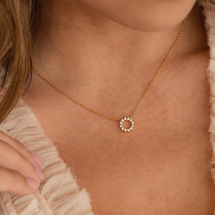 Diamond Sun Necklace