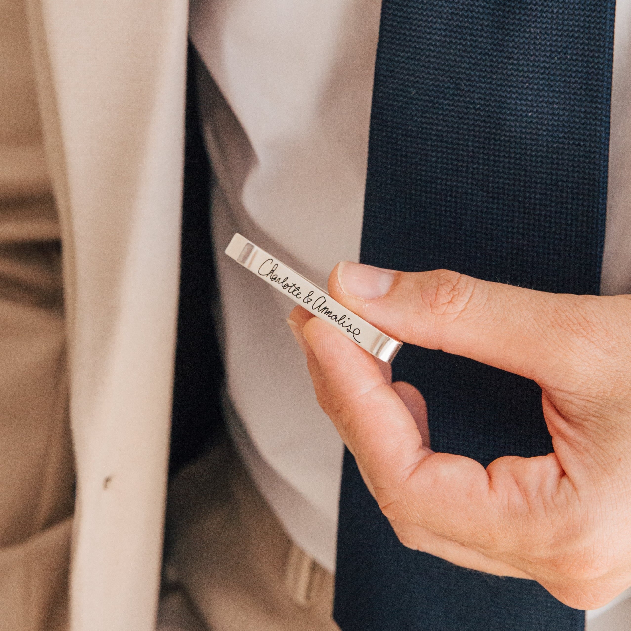 Handwriting Tie Clip